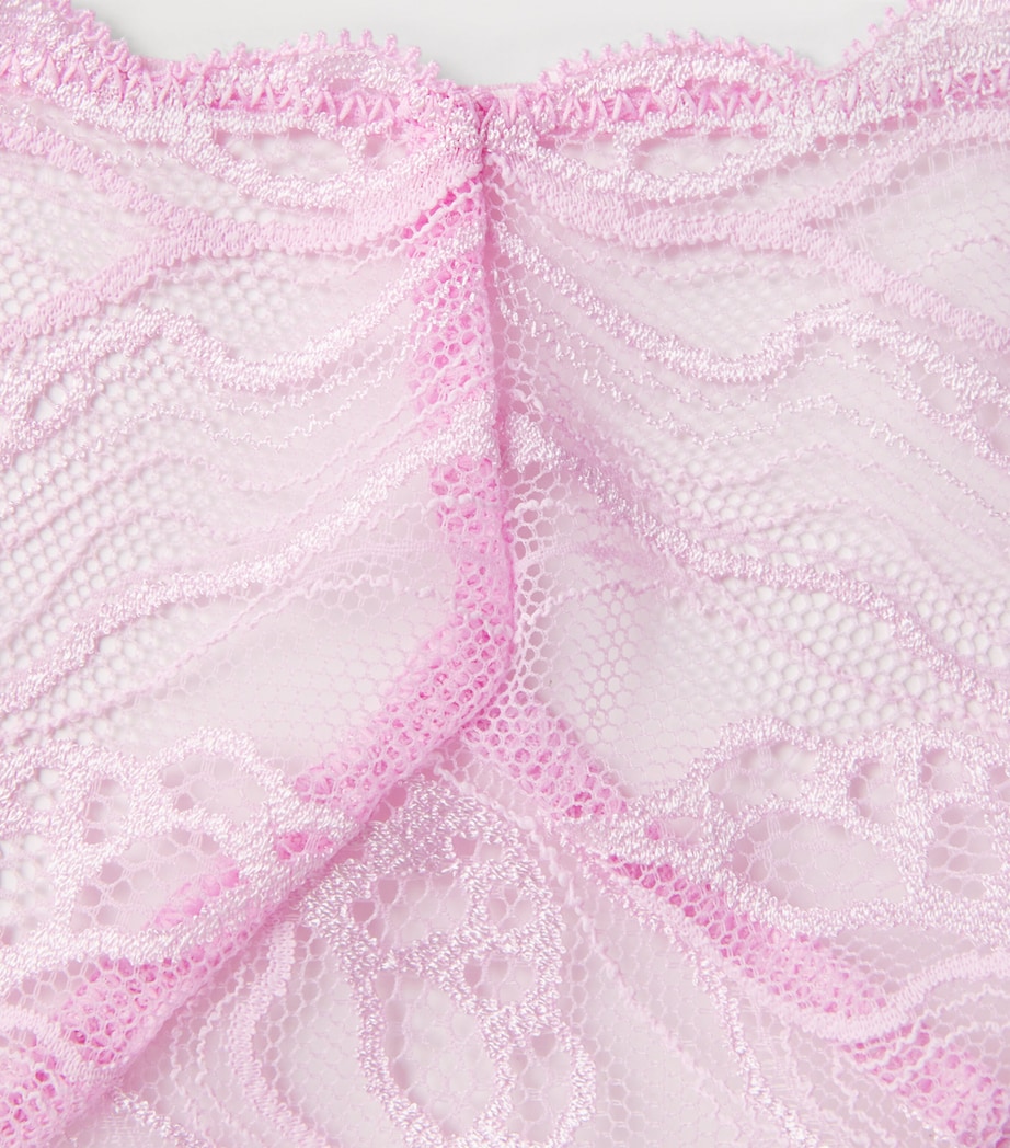 Lace Sensual Stretch Bikini Briefs PINK ESSENCE Image 4