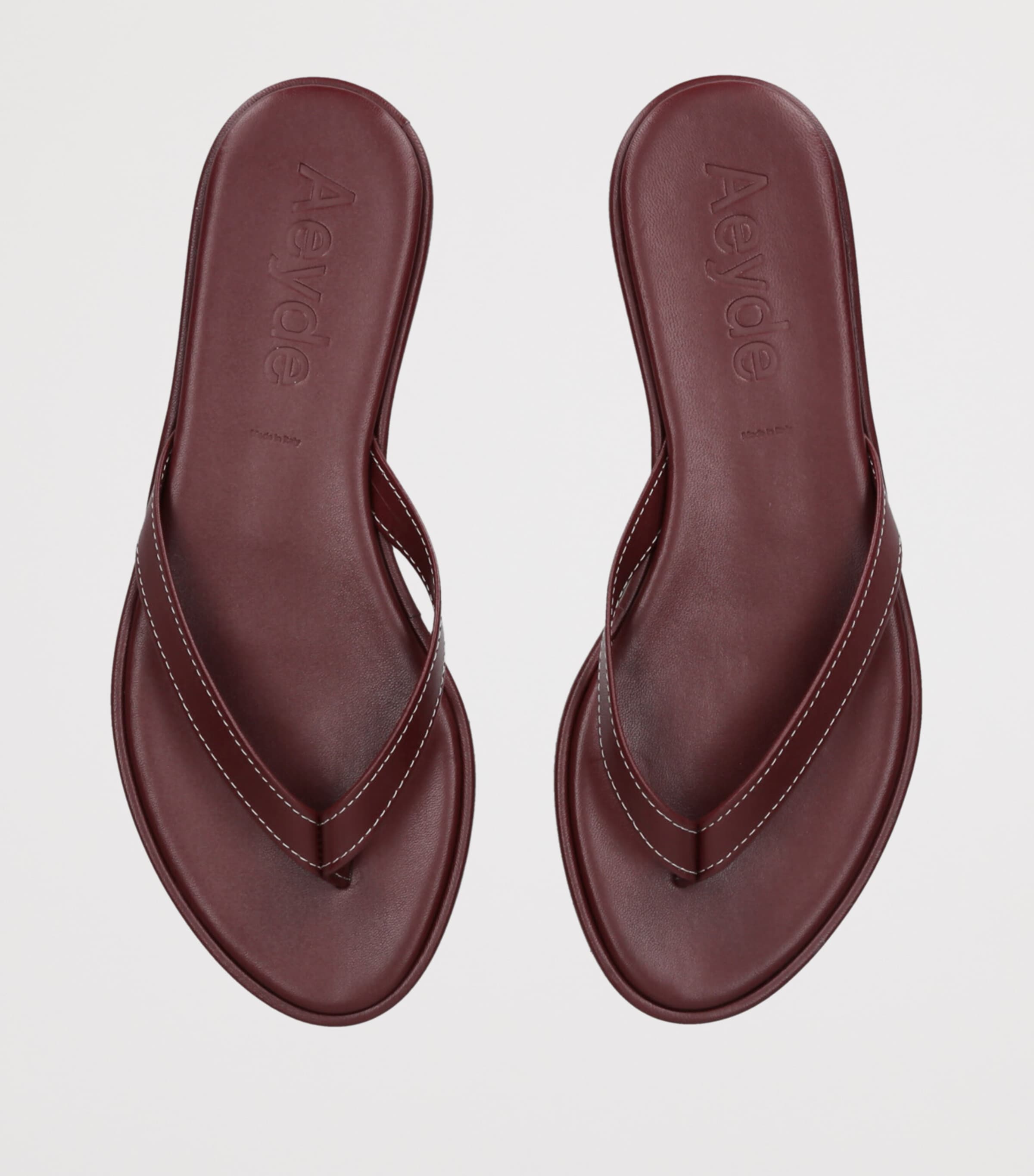 Leather Melody Slides WINE Image 4