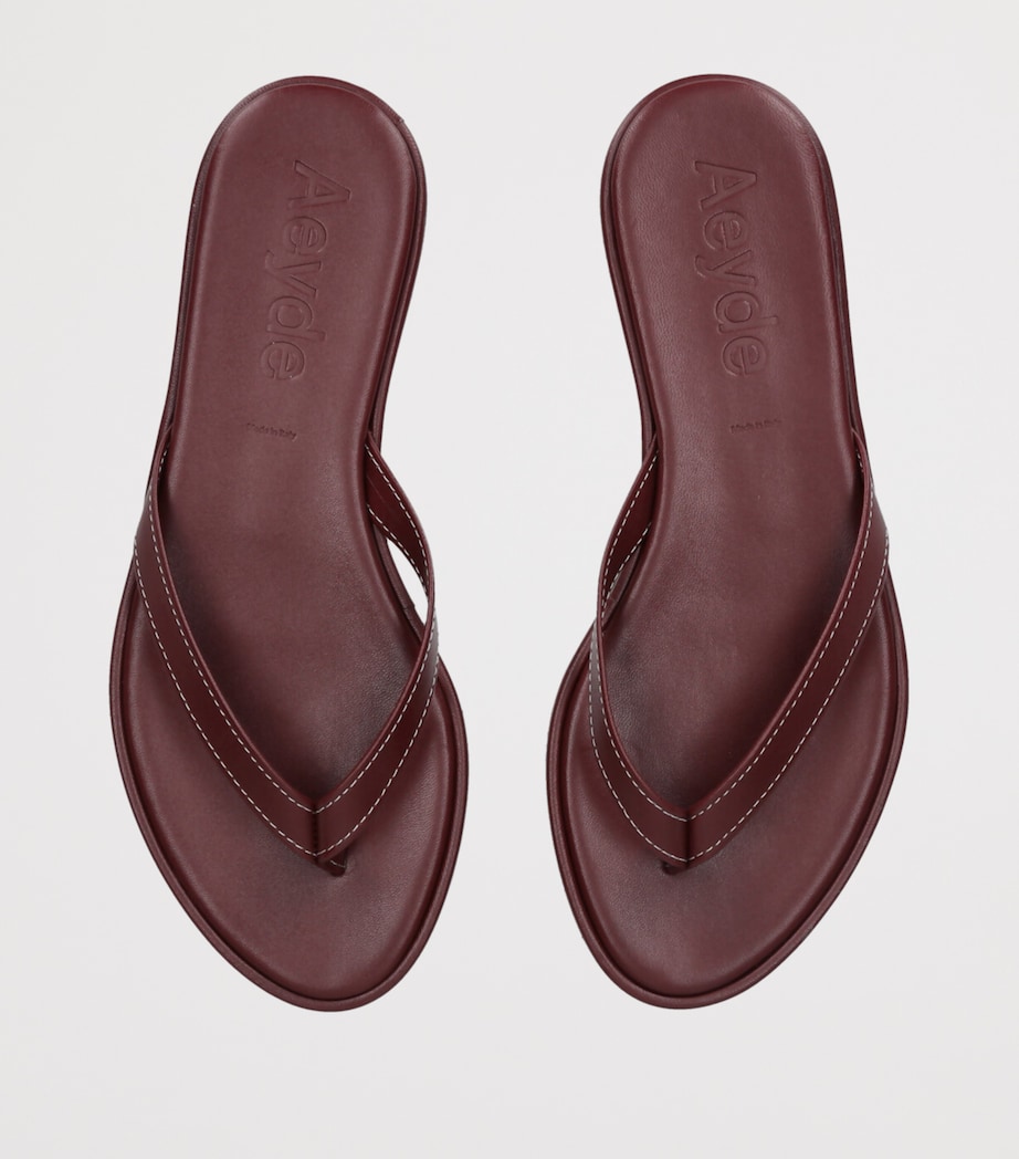 Leather Melody Slides WINE Image 4