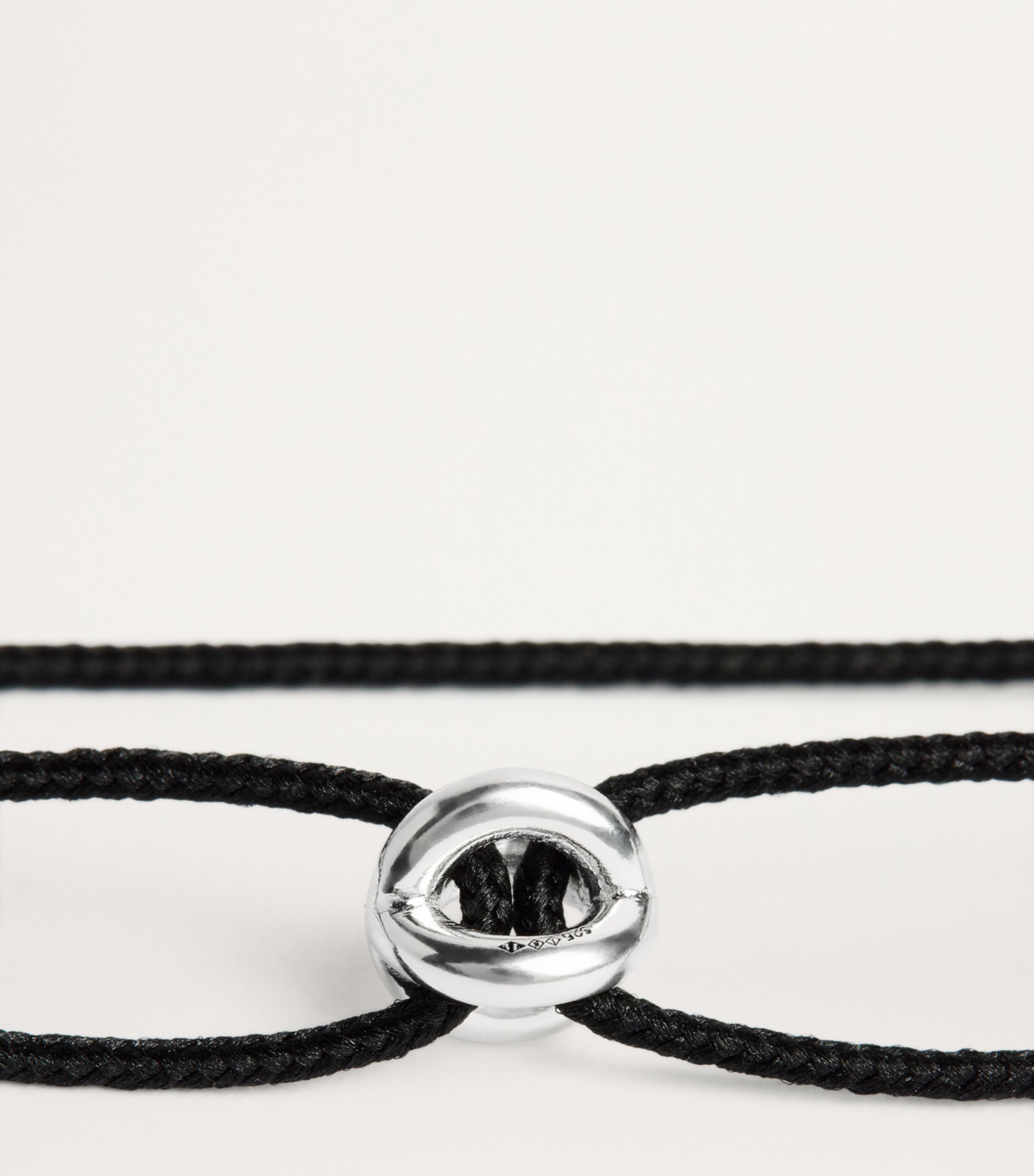 Polished Sterling Silver Le 1g Bracelet BLACK Image 3