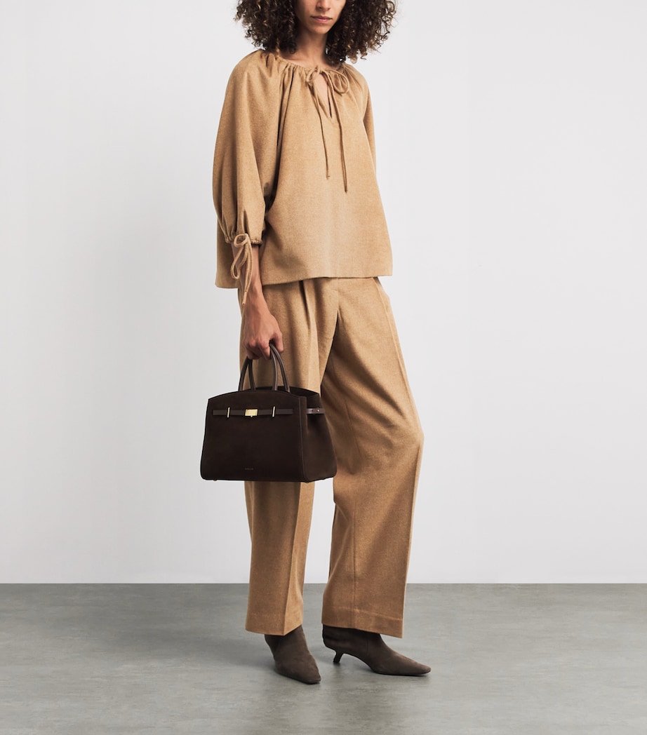 Wool-Silk-Cashmere Elsa Trousers M17 MED BEIGE MELNGE Image 2