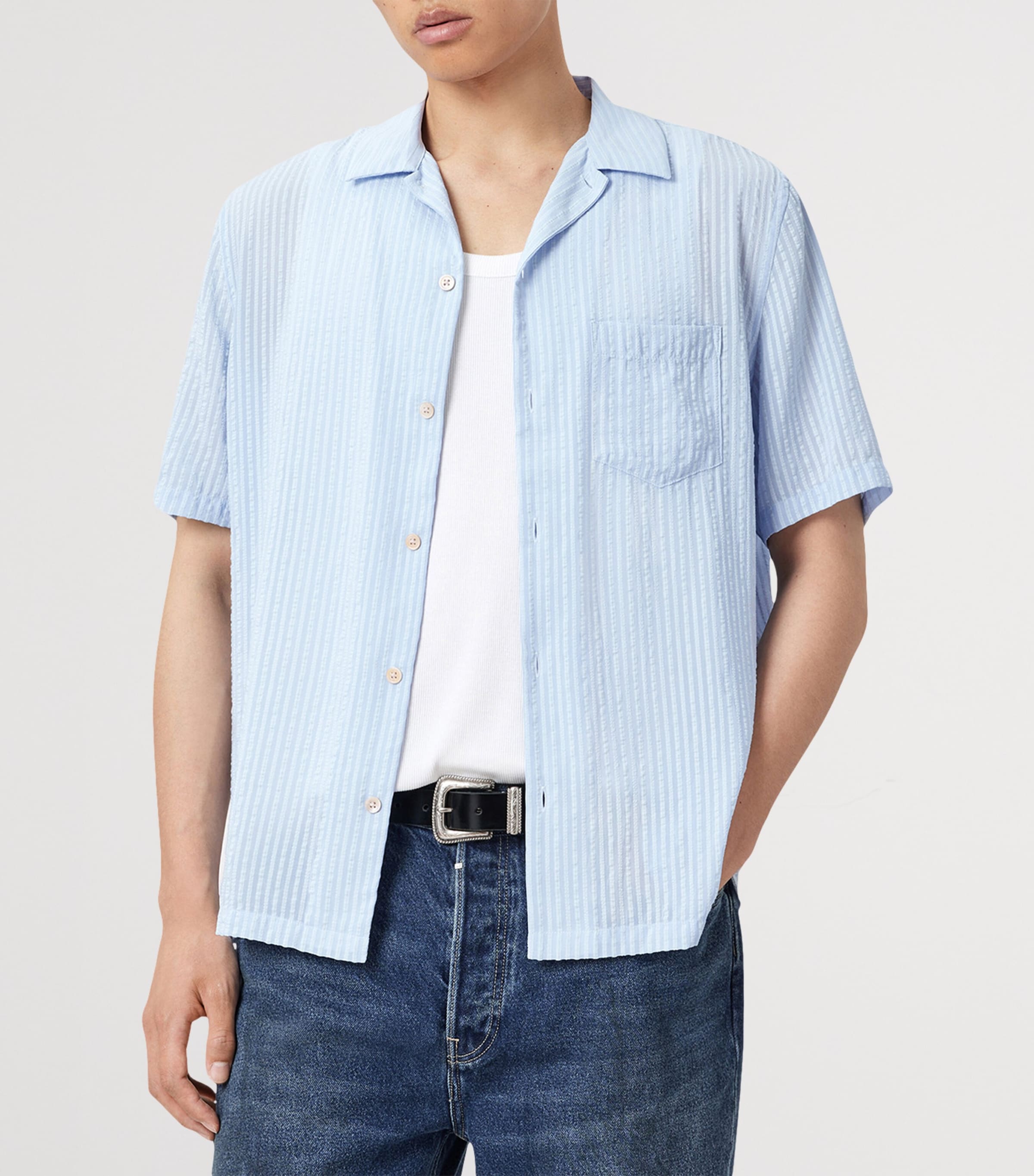 Perry Stripe Shirt KENTUCKY BLUE Image 7