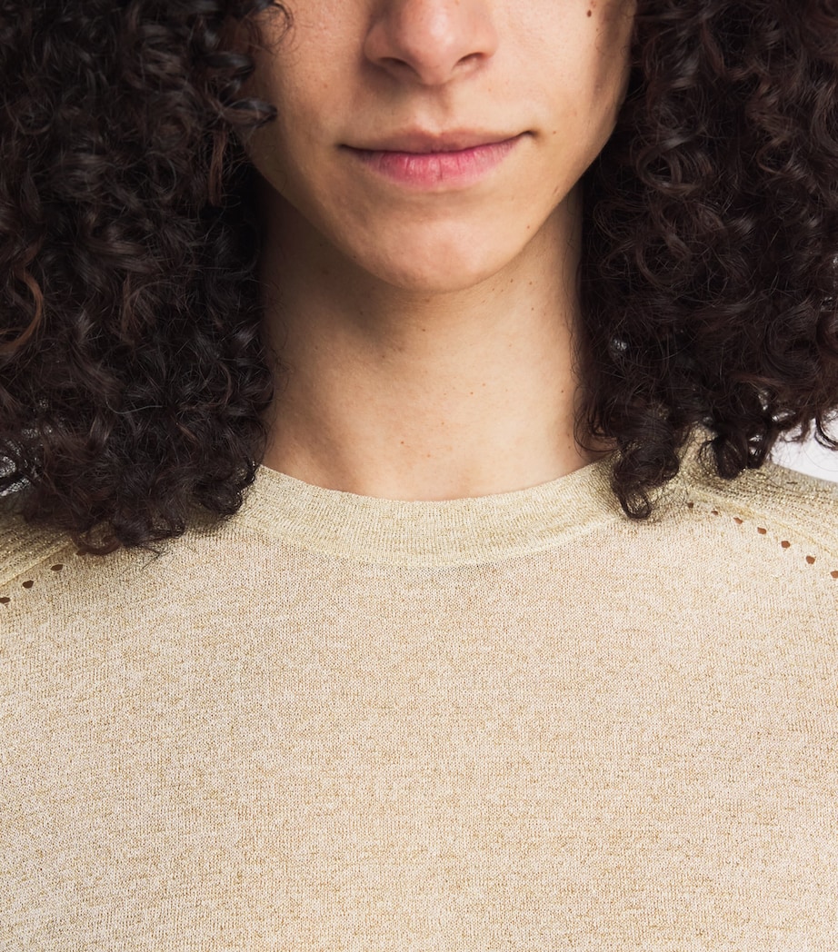 Metallic Lurex Lille Top GILT Image 6