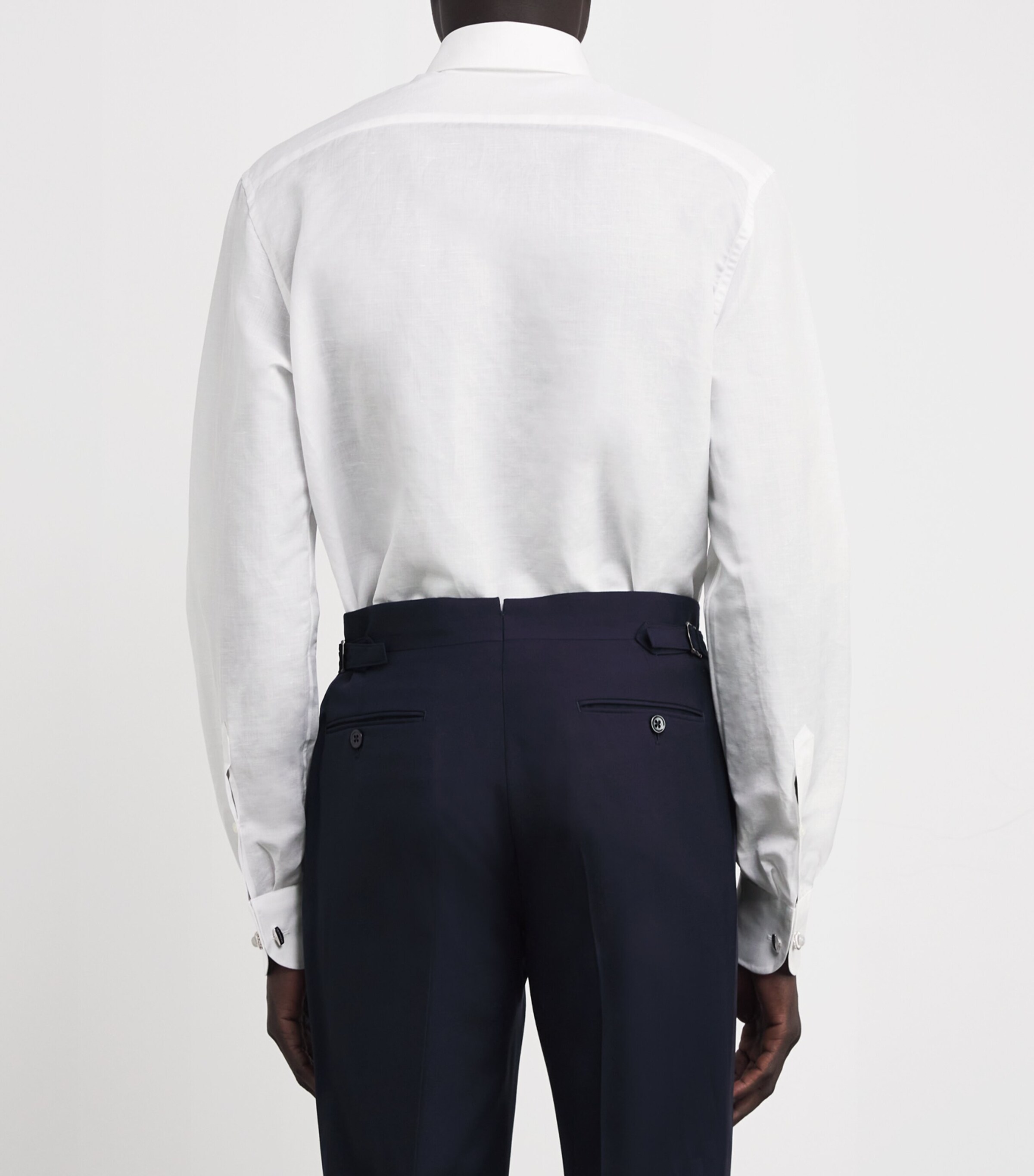 Linen-Cotton Code Cocktail Bib Formal Shirt 028 OPTICAL WHITE Image 4