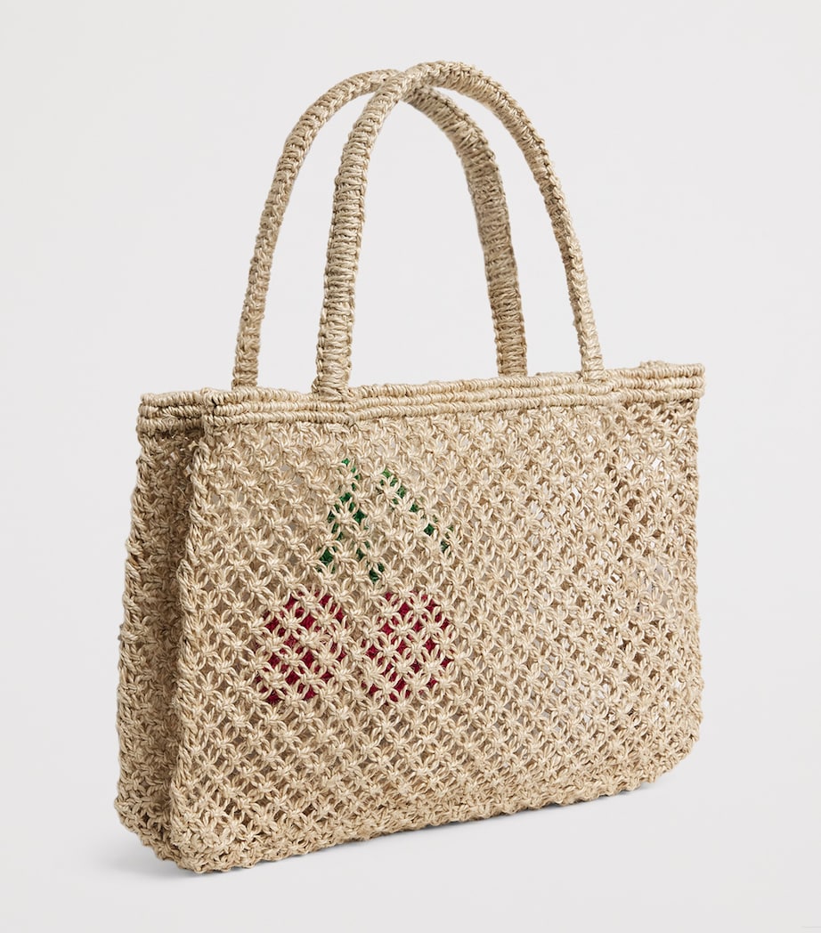 the Jacksons Jute Cherry Tracey Tote Bag Natural/multi Image 3