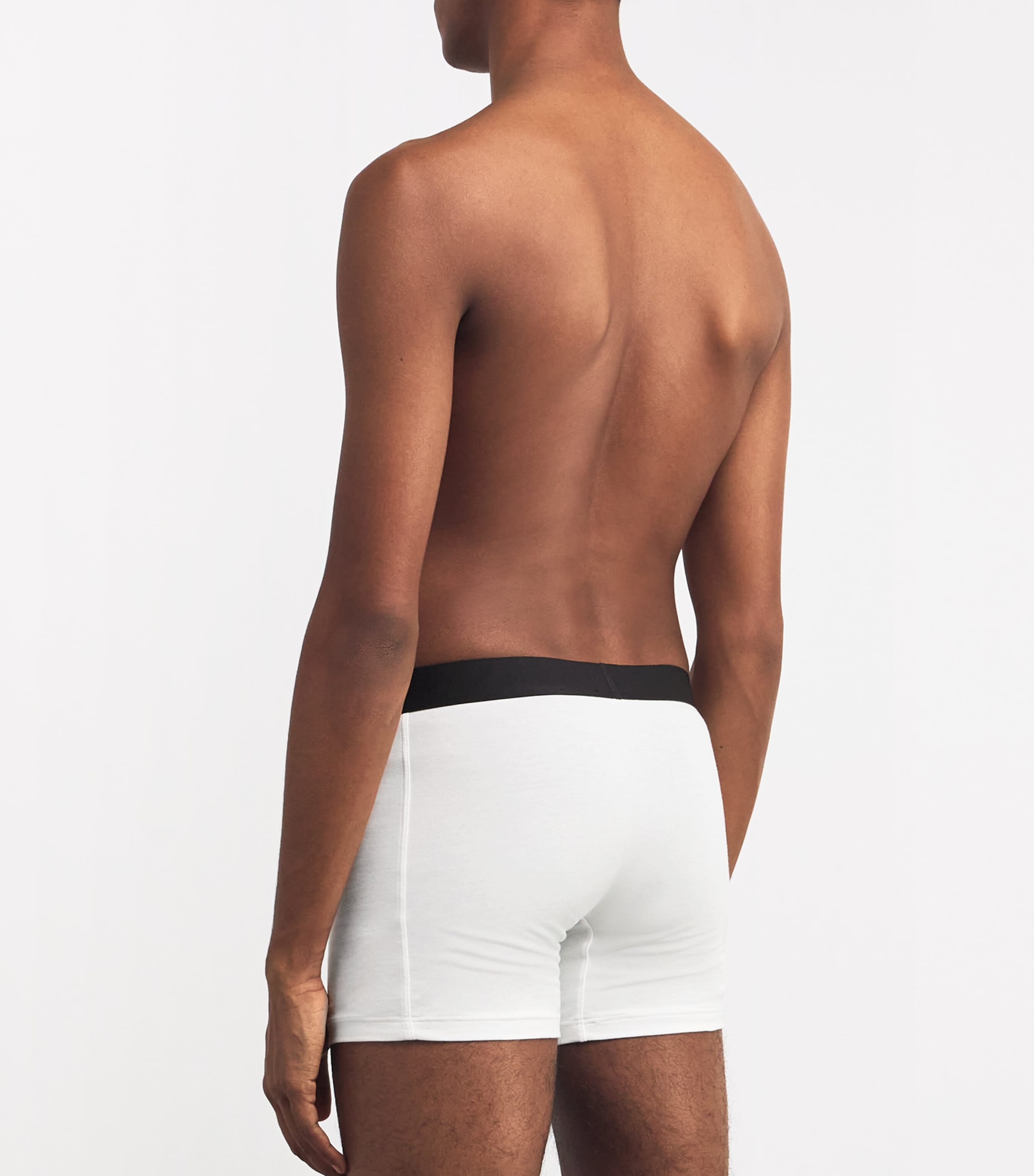 Stretch-Cotton Boxer Briefs (Pack of 3) 100-WHITE Image 3