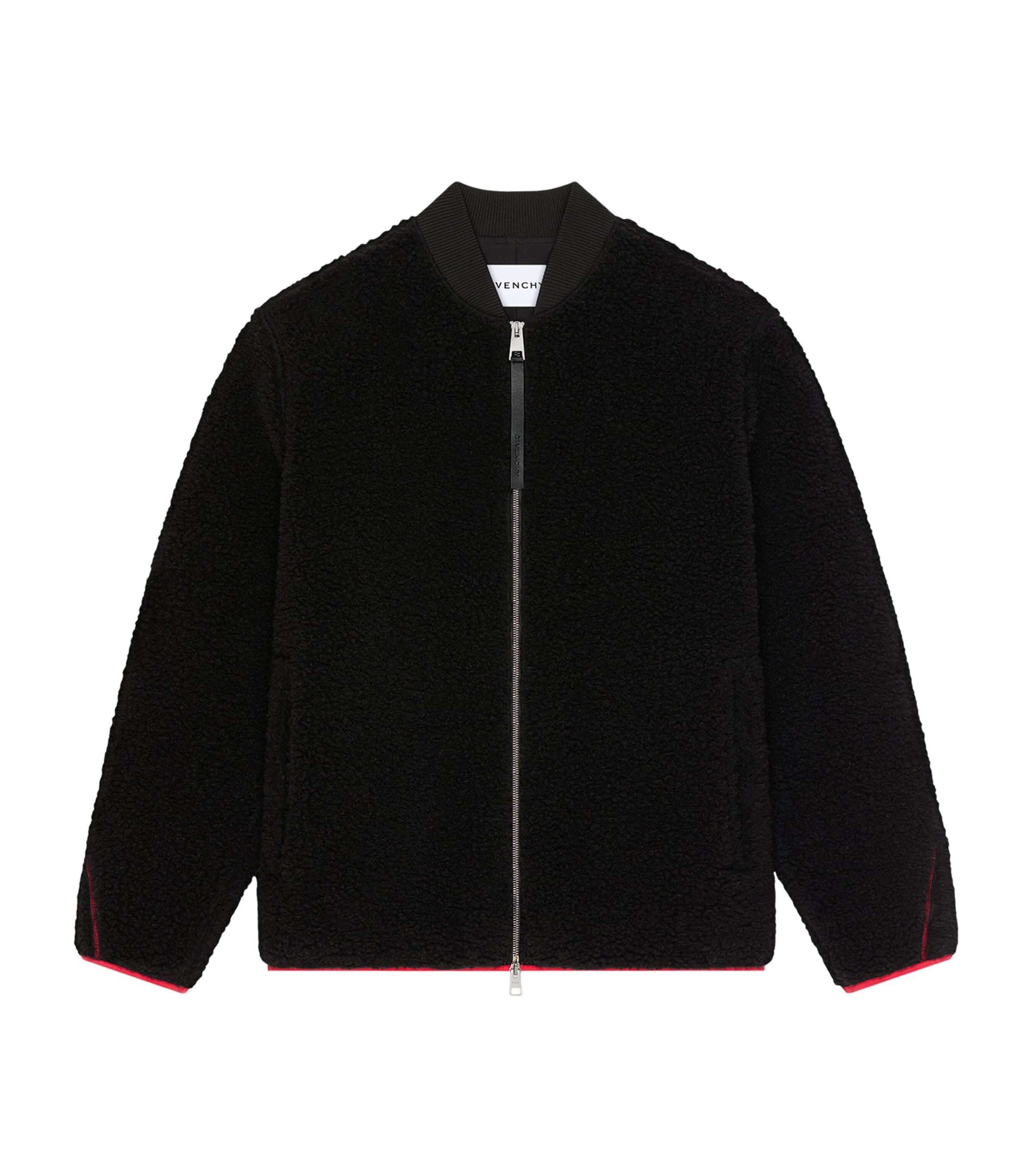 Fleece Bomber Jacket BLACK Image 1