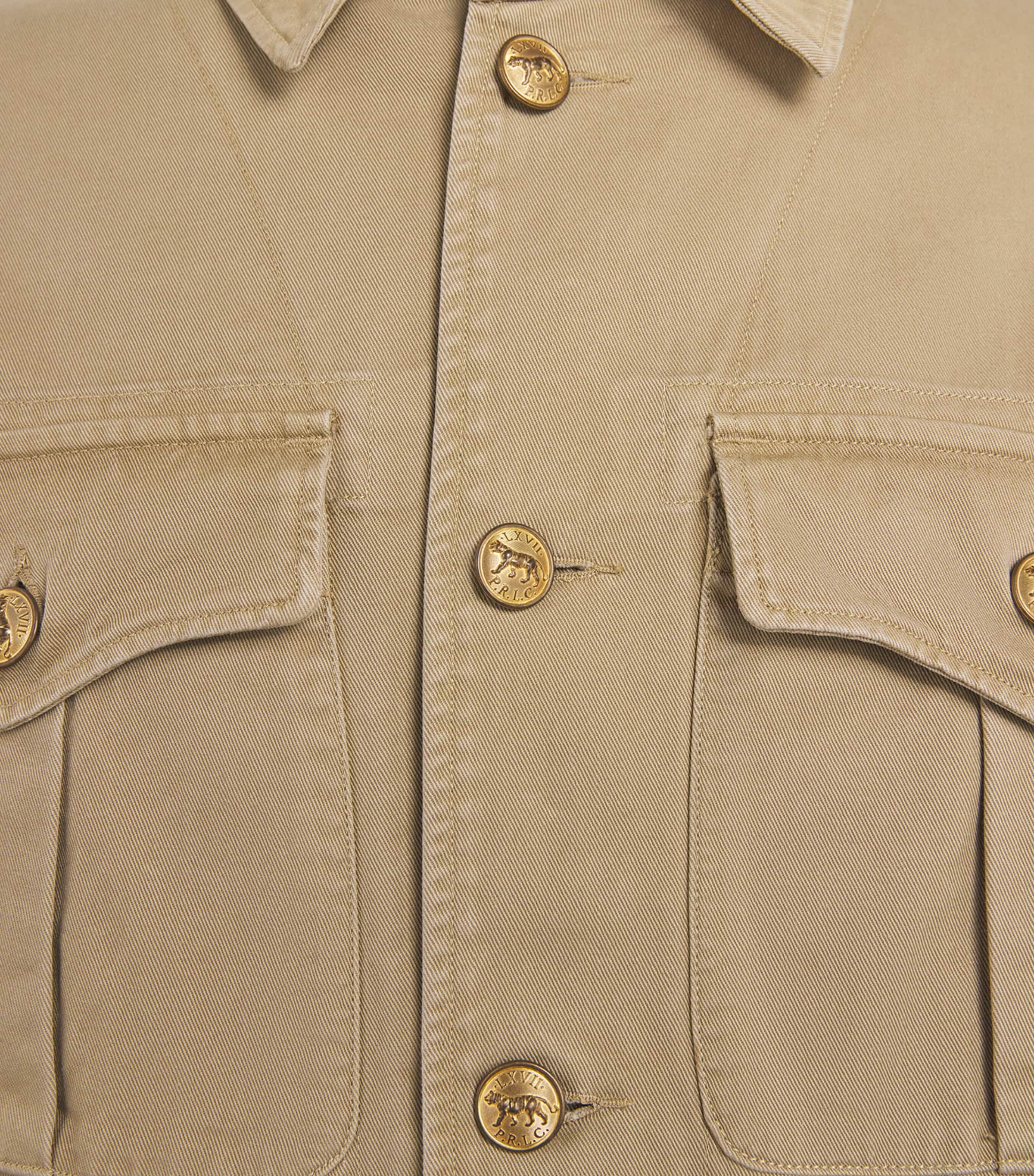 Polo Ralph Lauren Mens Cotton Crestwood Utility Jacket Surrey Tan X Image 6