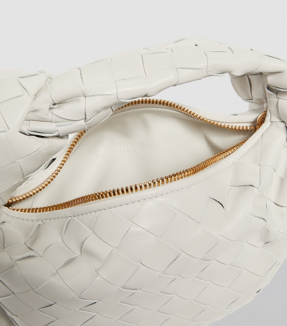 Bottega Veneta Mini Leather Jodie Bag Chalk Gold Image 8
