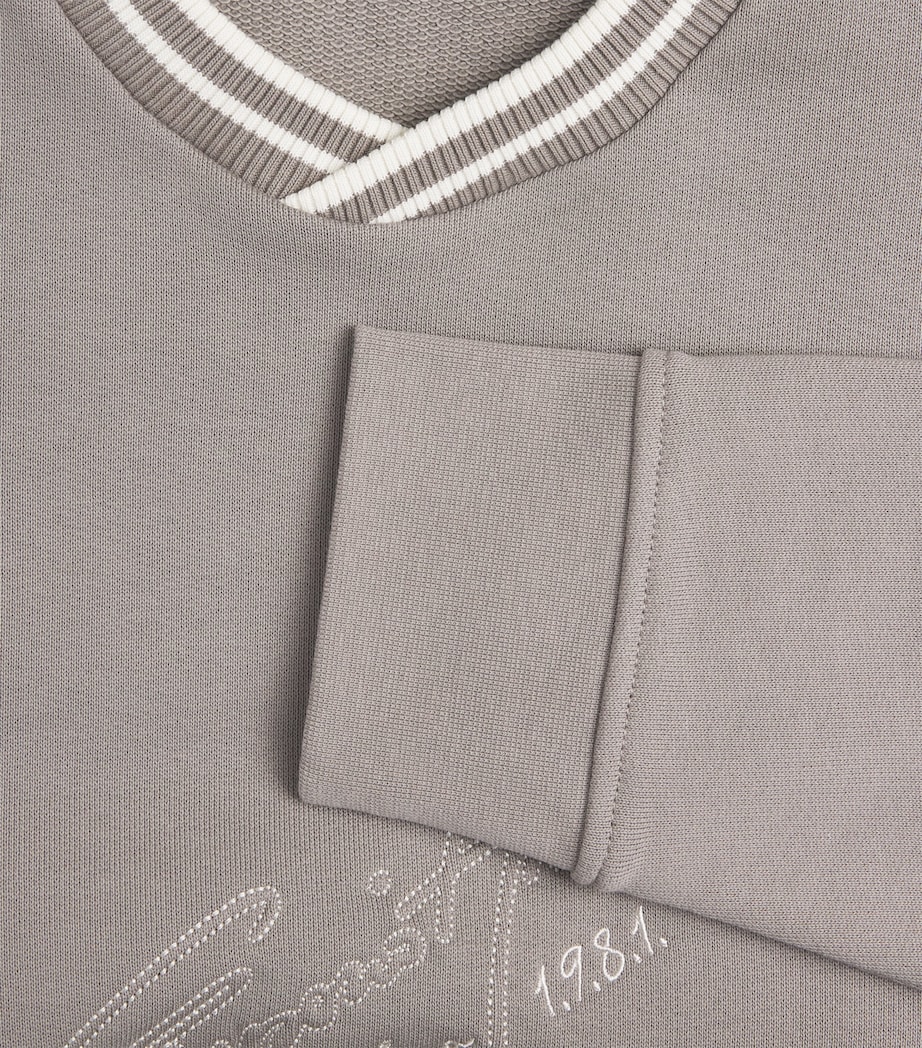 Cotton Embroidered Logo Sweatshirt U8049 Image 5