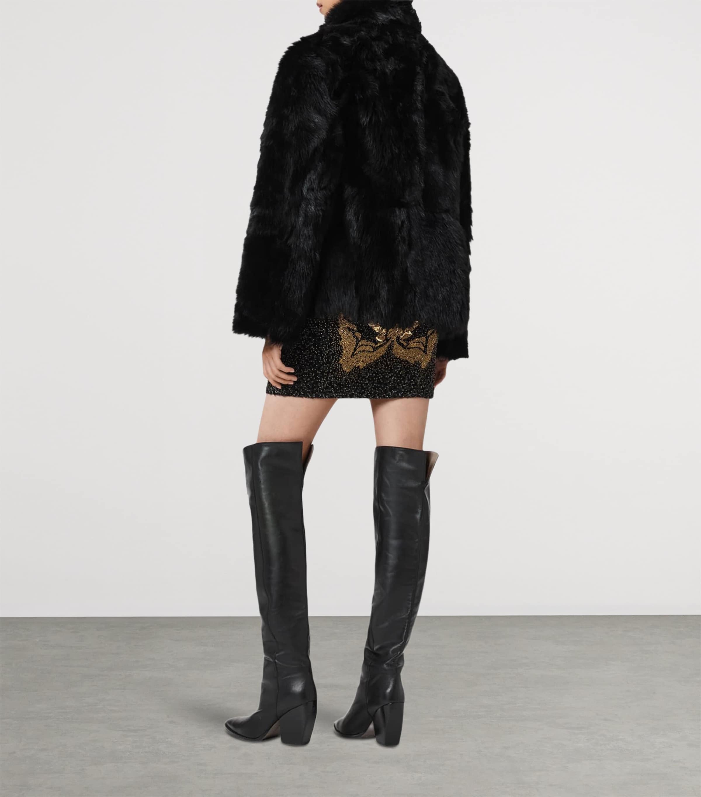 Embellished Jamilia Mini Skirt BLACK/GOLD Image 6