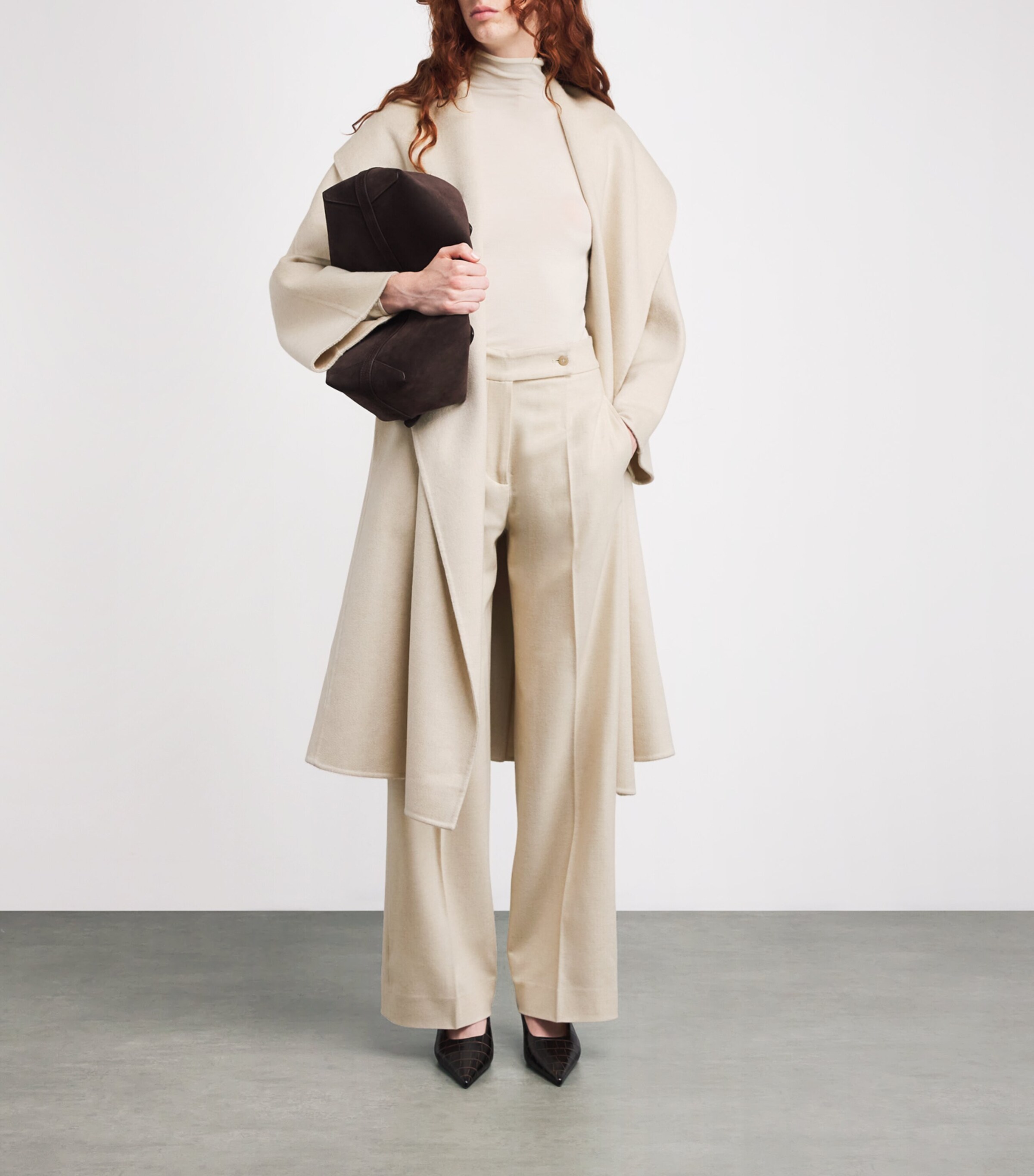 Kid Cashmere Wrap Coat 9009 NATURAL Image 2