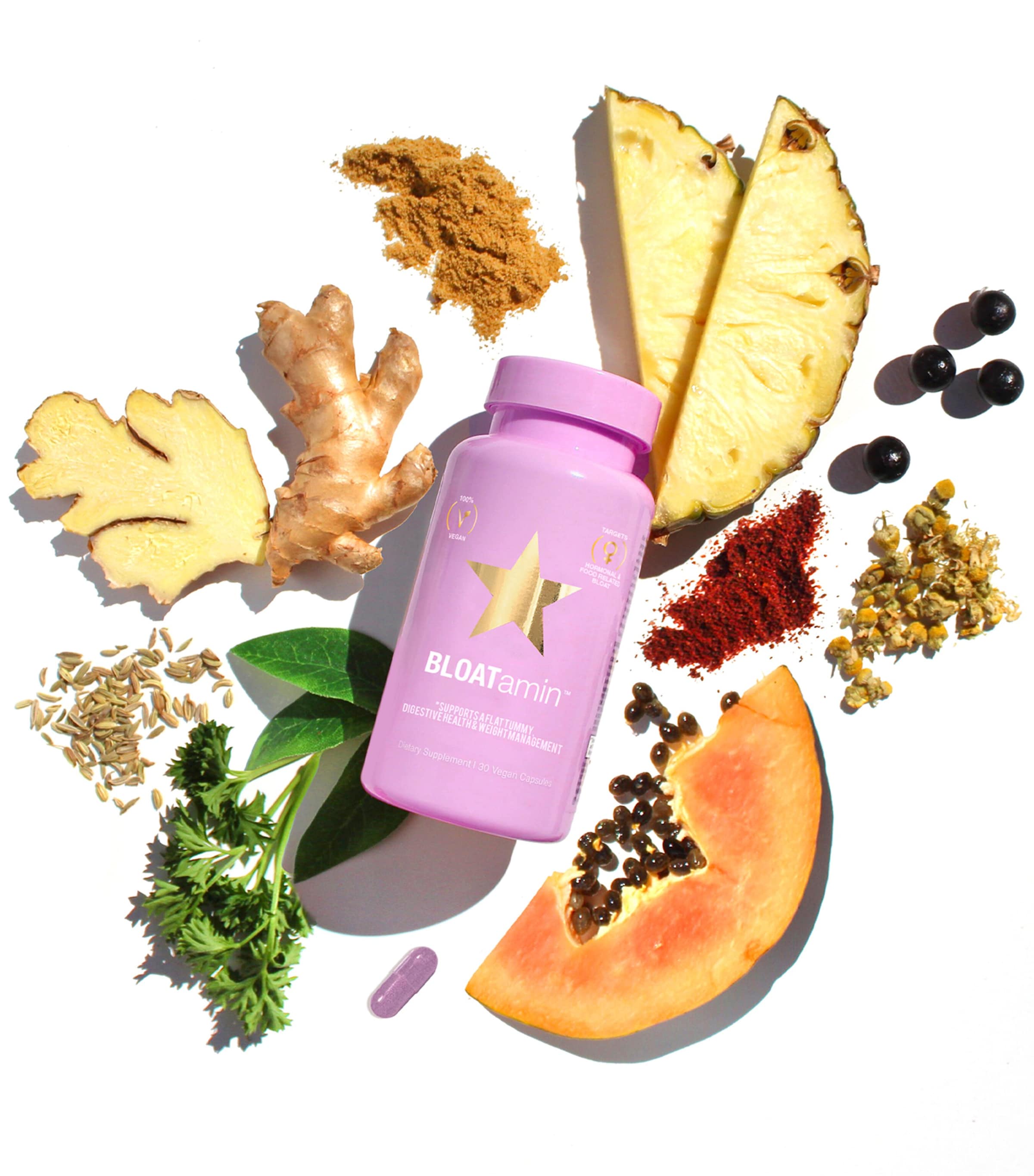 BLOATamin Supplement (30 Capsules) NO COLOUR Image 2