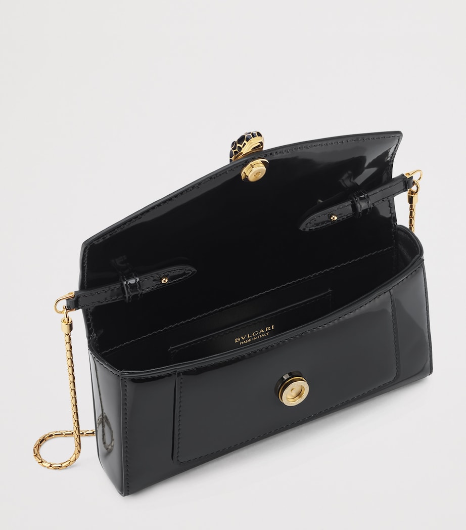 Patent Leather Serpenti Forever Cross-Body Phone Bag BLACK Image 3