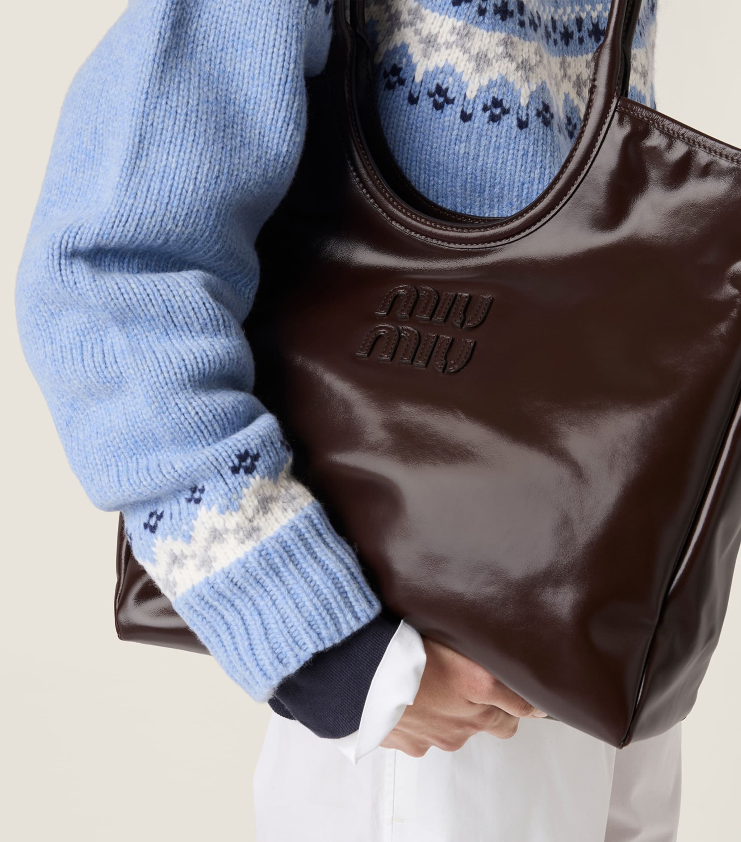 Patent Leather Ivy Tote Bag F0003 Image 5