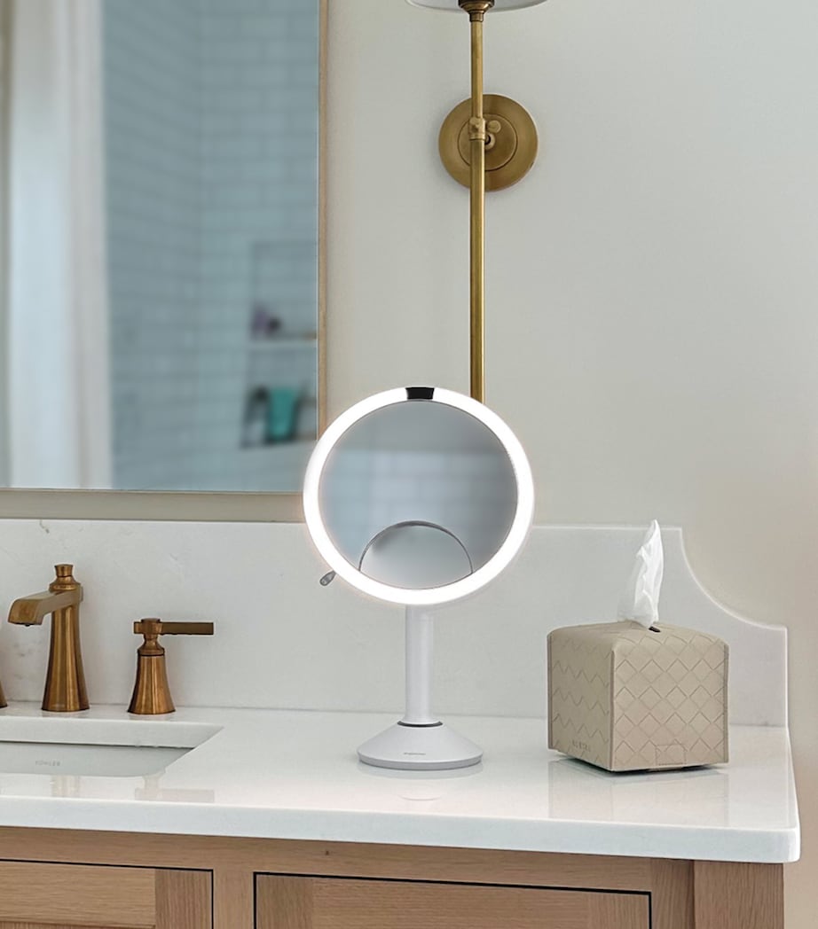 Simplehuman Sensor Trio LED Make-Up Mirror White Stn Steel Image 4