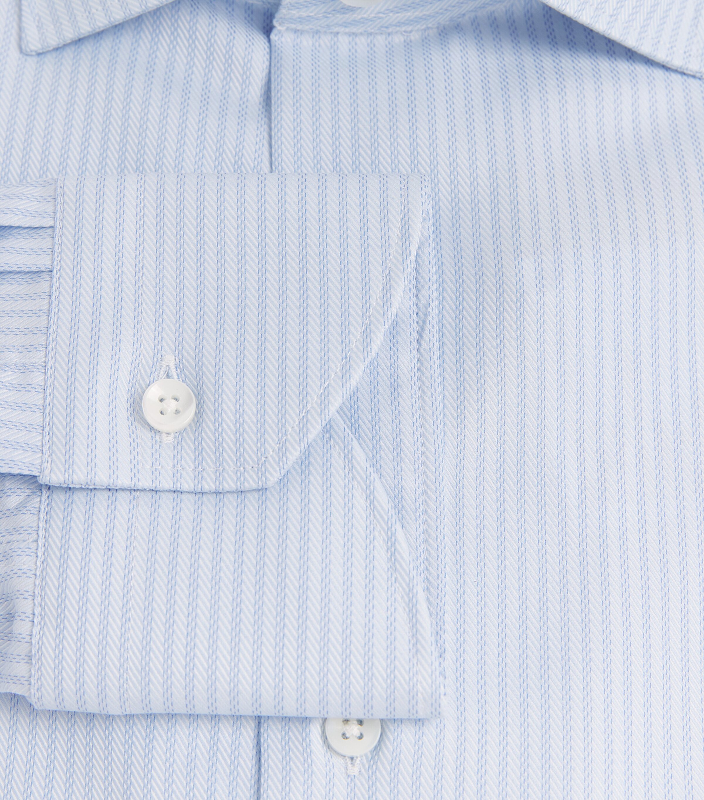 Canali Mens Cotton Micro-Stripe Shirt Blue Image 6