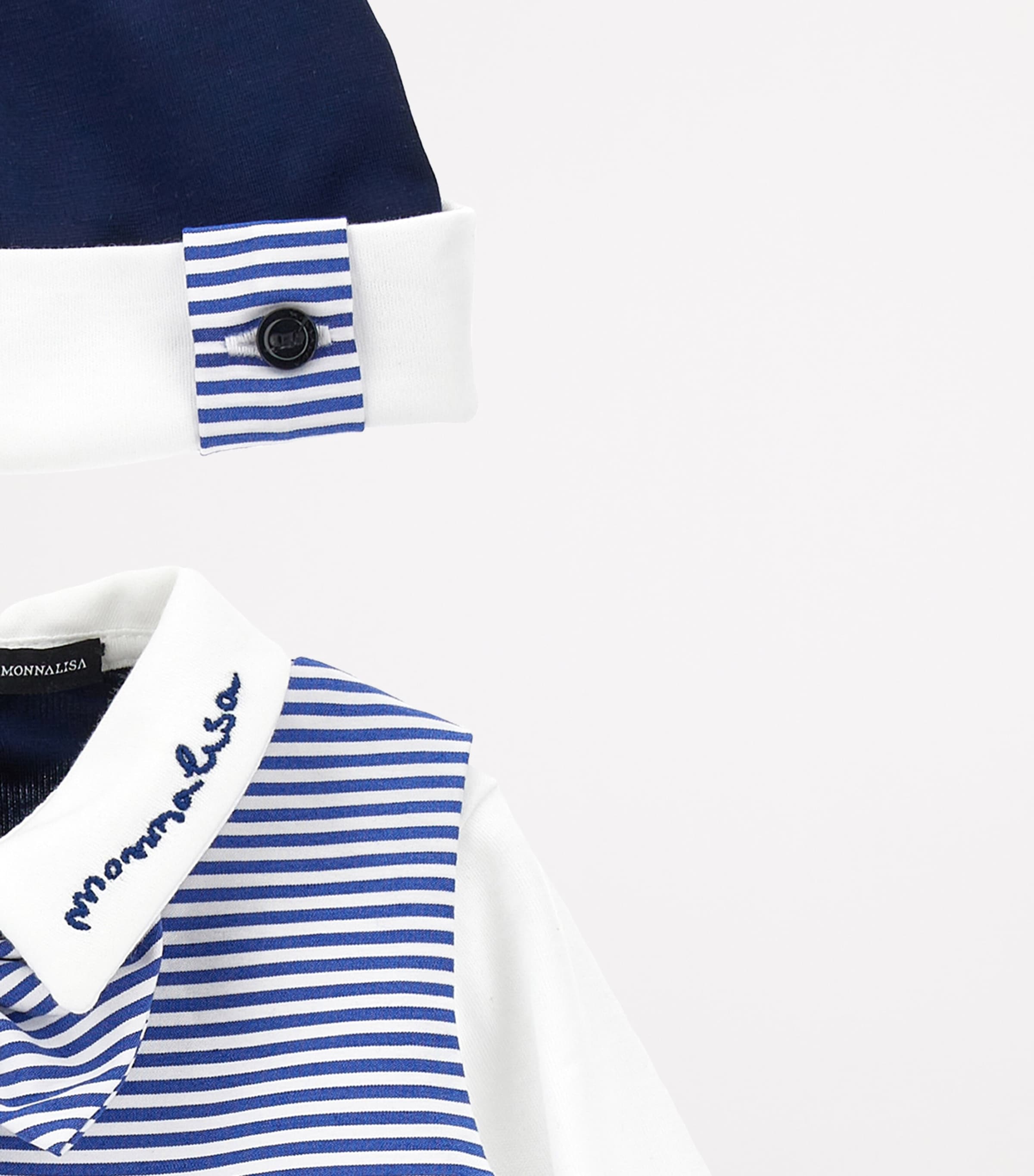 Cotton Tuxedo All-In-One (1-6 Months) PANNA+BLU Image 3