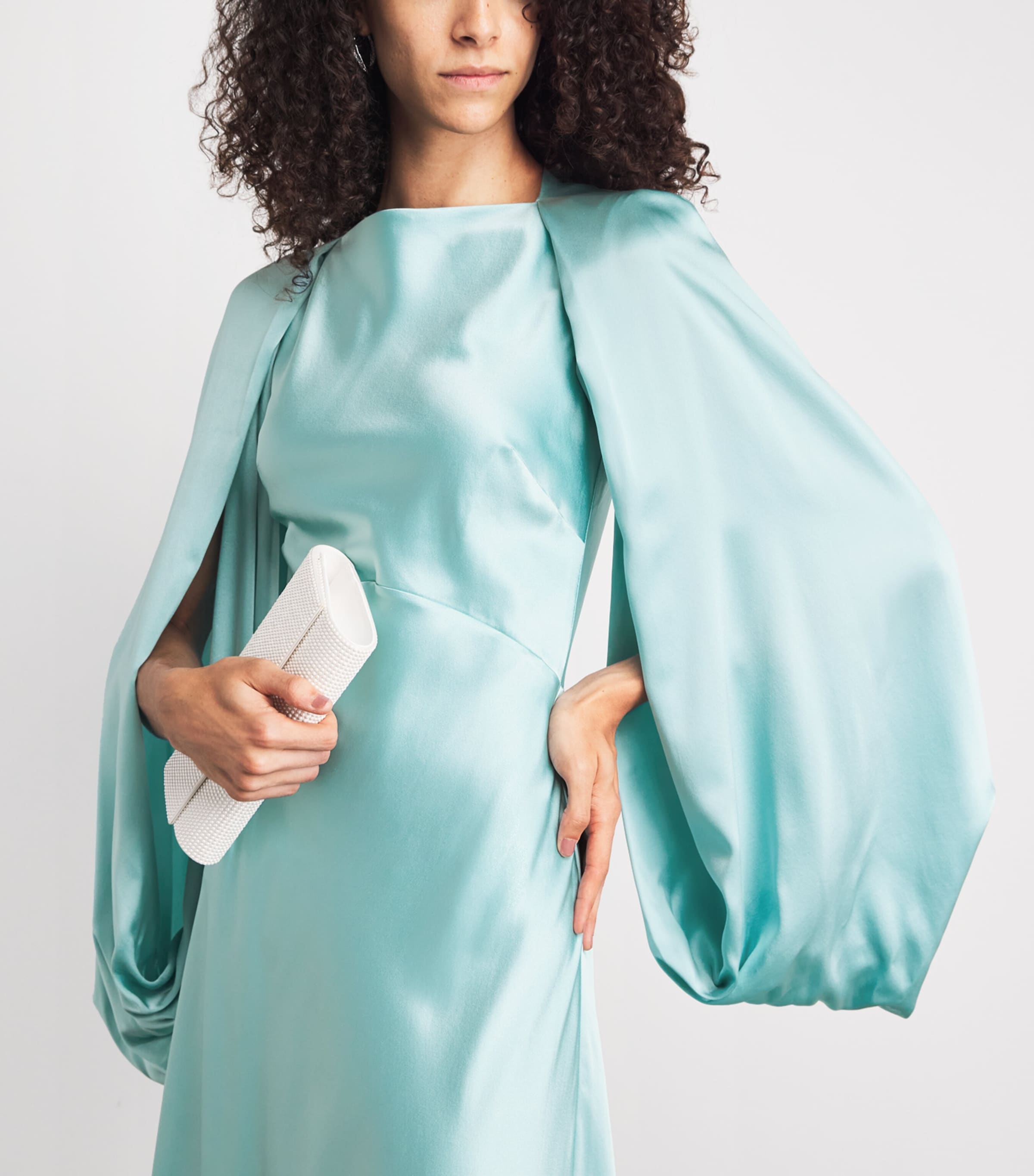 Roksanda Womens Silk Kami Maxi Dress Light Aqua Image 3