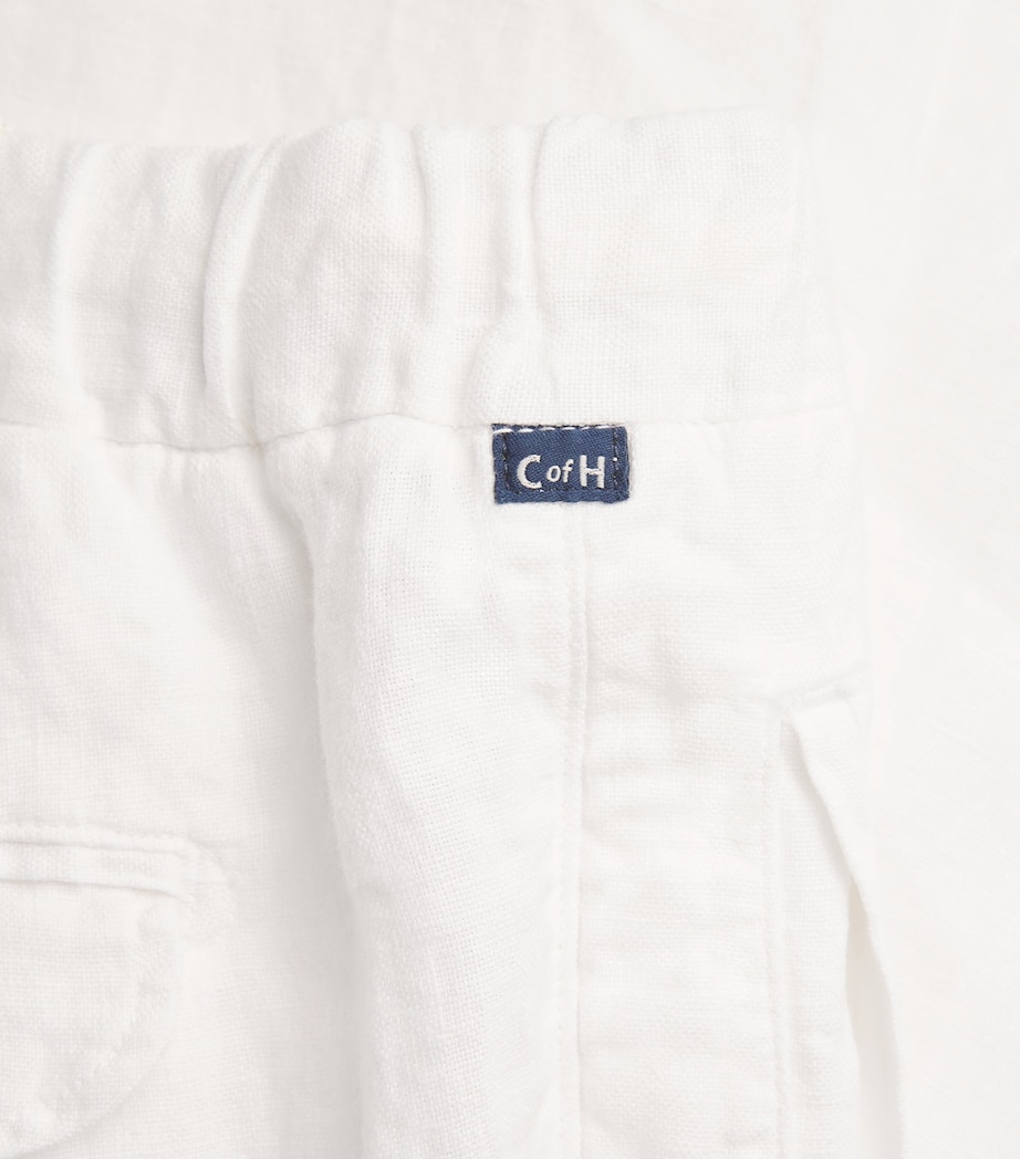 Citizens of Humanity Mens Linen Drawstring Straight Trousers White Image 6