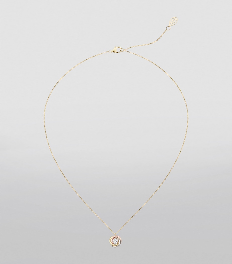 Mixed Gold and Diamond Trinity Necklace (40-44cm) MIXED GOLD Image 5