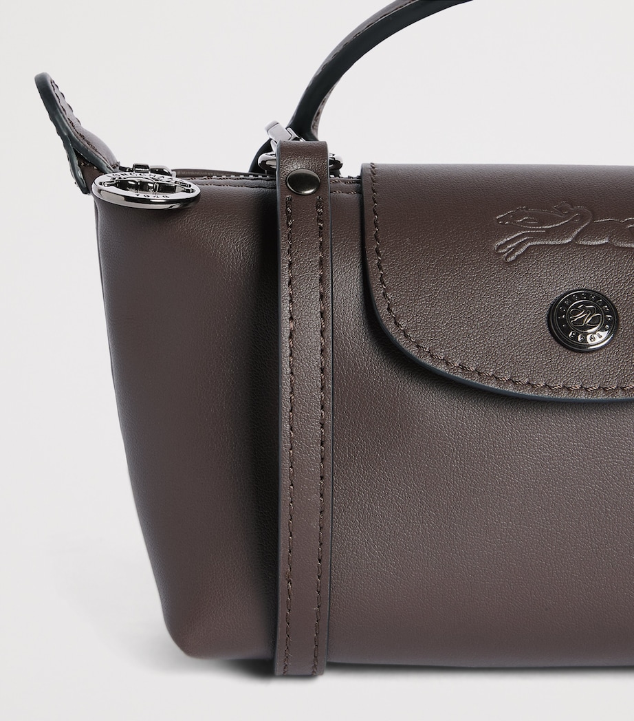 Longchamp Extra-Small Leather Le Pliage Xtra Pouch Moka Image 5