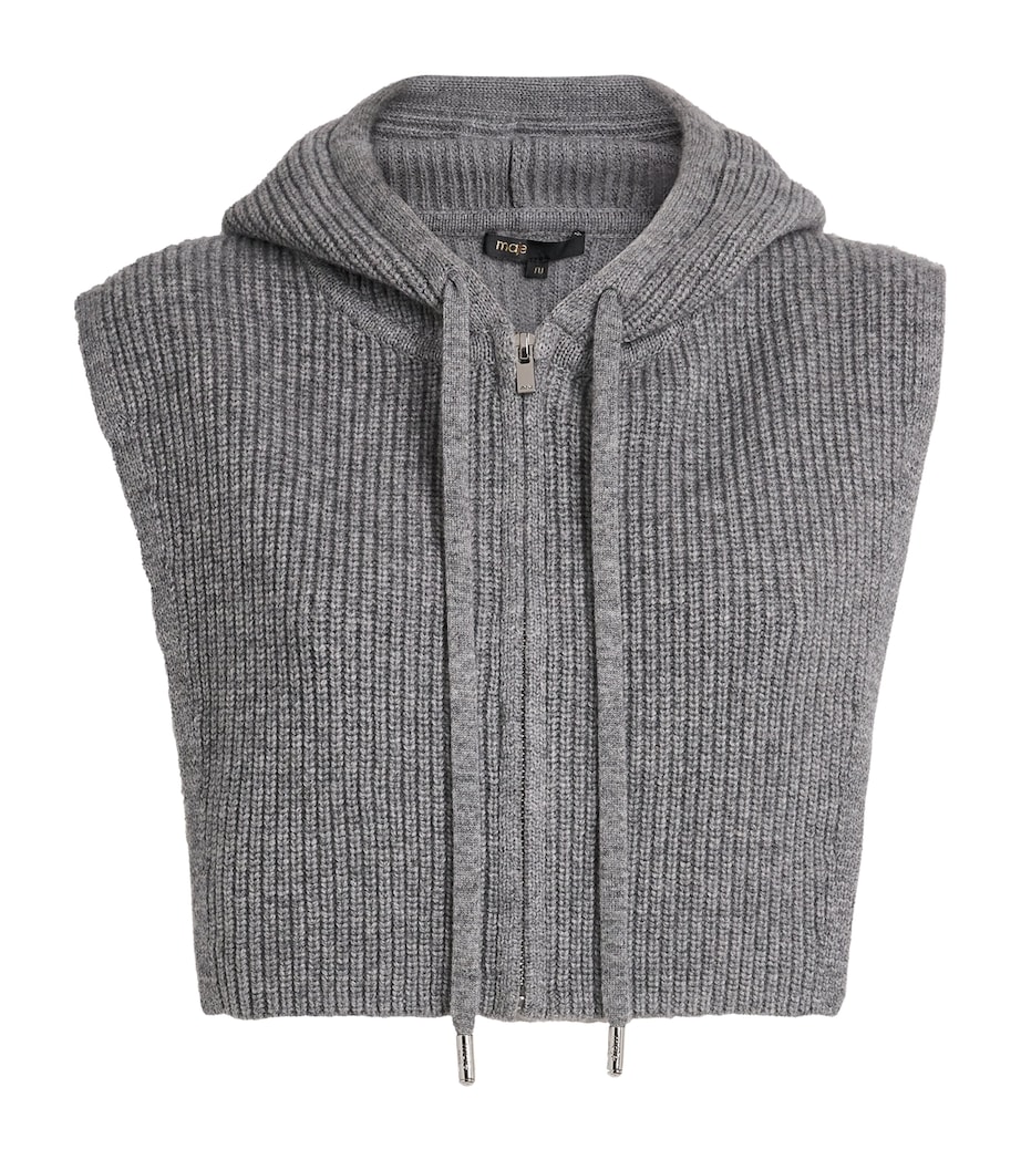Wool-Cashmere Hooded Collar GREY Image 1