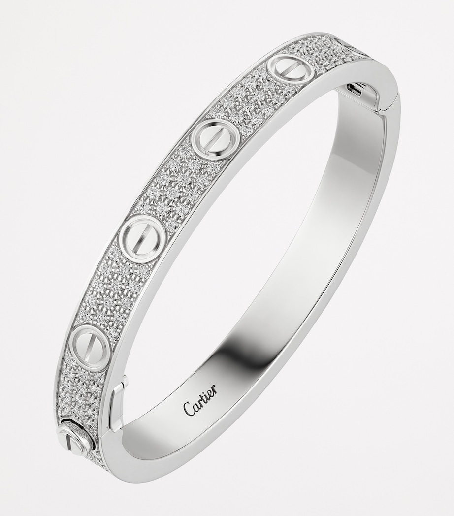 White Gold and Diamond LOVE Bracelet WHITE GOLD Image 4