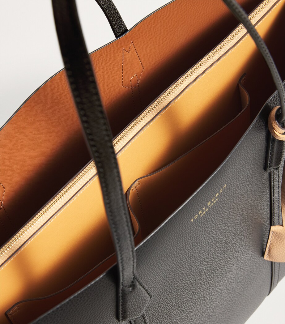 Tory Burch Leather Perry Tote Bag Black Image 4