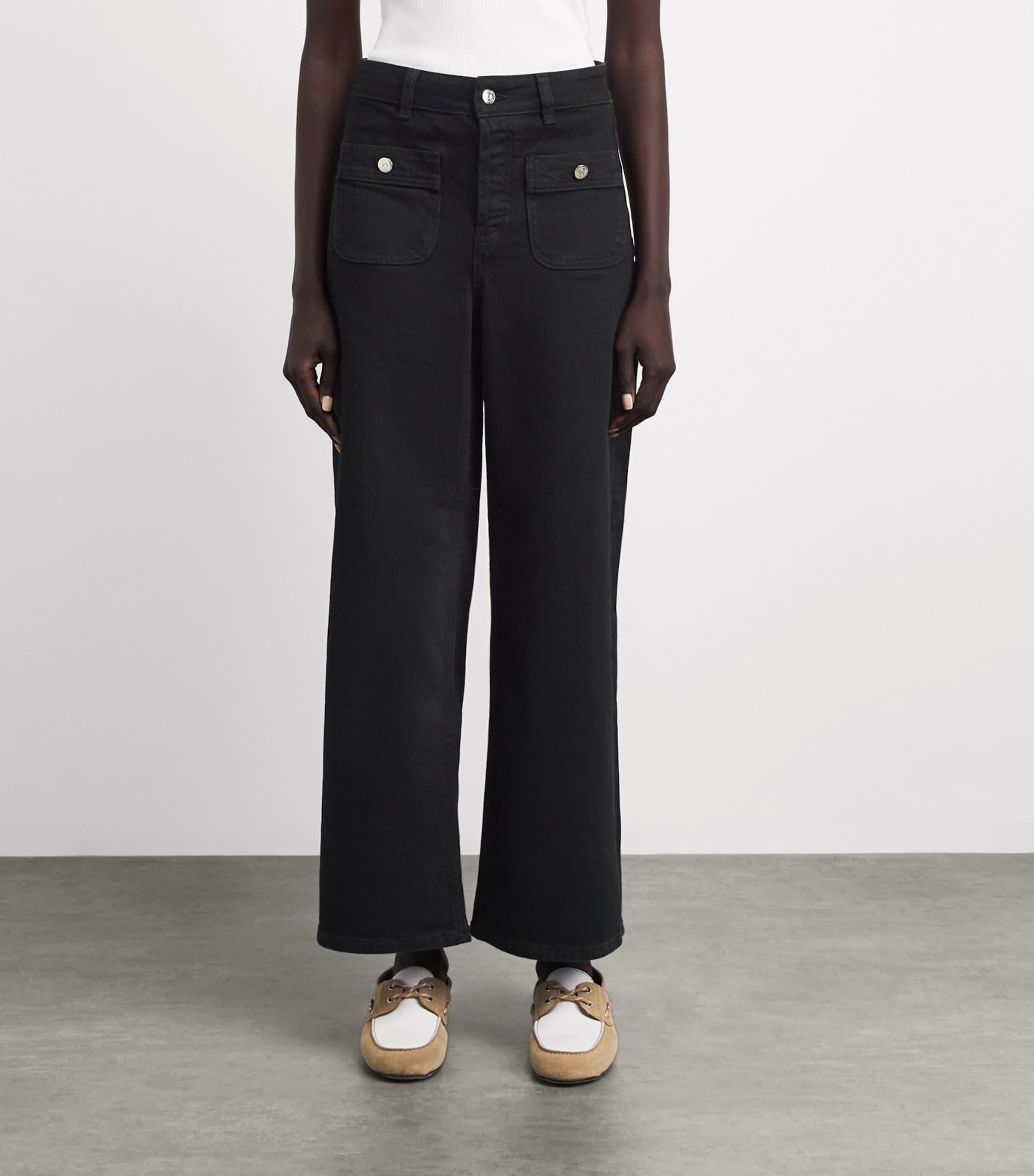 Maje Womens Straight Jeans Black Image 4