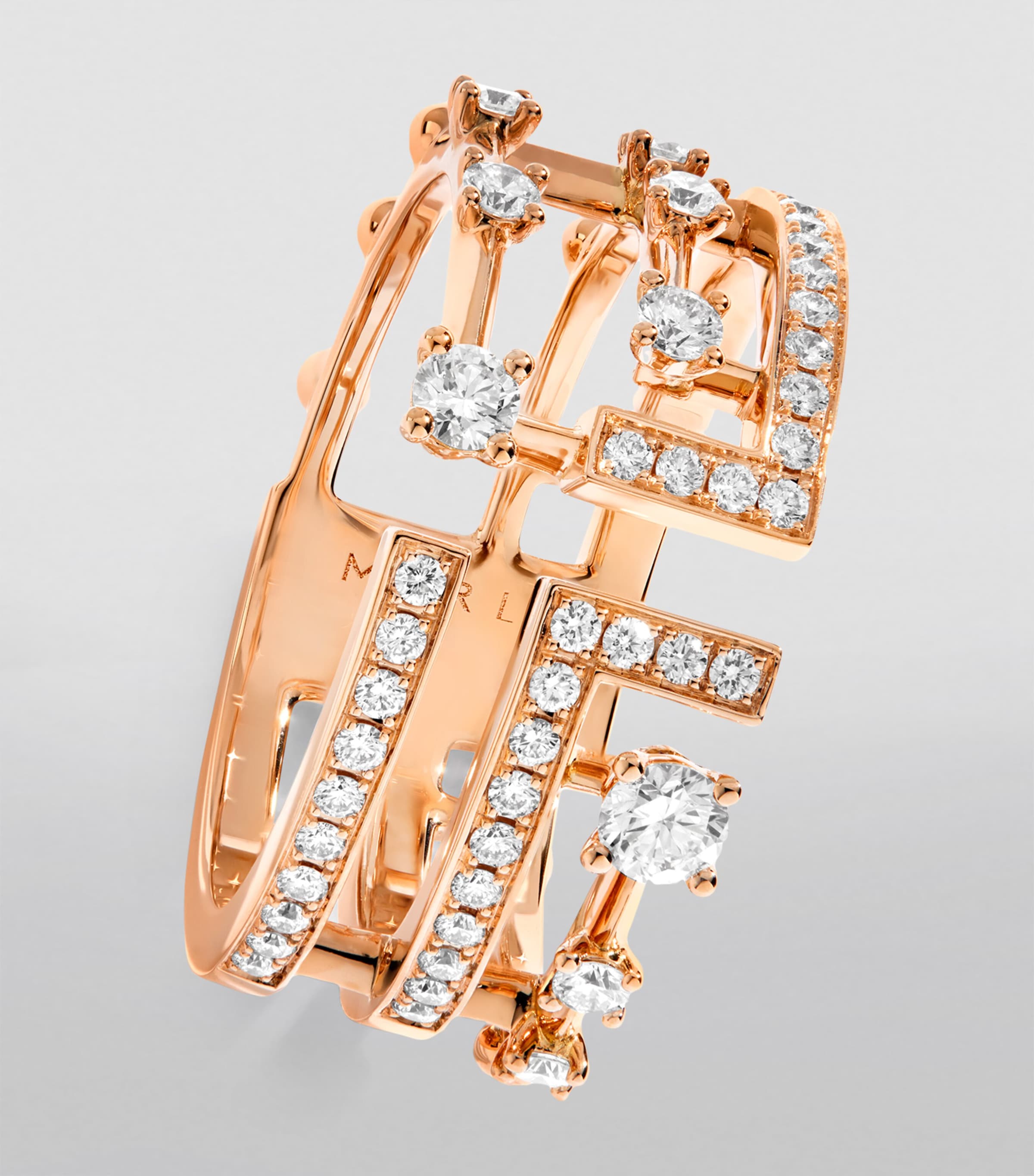 Rose Gold and Diamond Avenues Ring ROSE GOLD Image 3