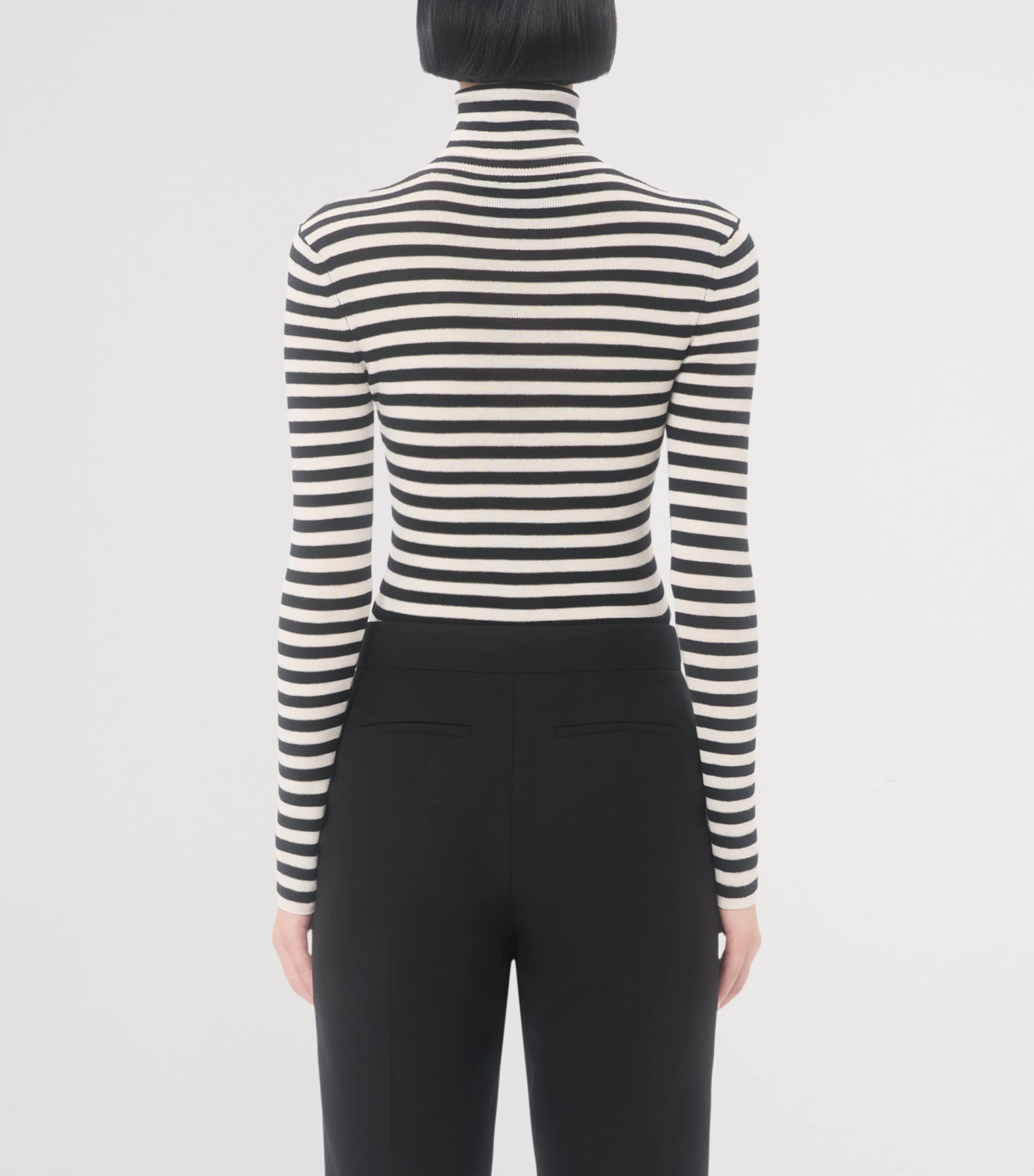 Valentino Womens Virgin Wool Stripe Sweater Image 4