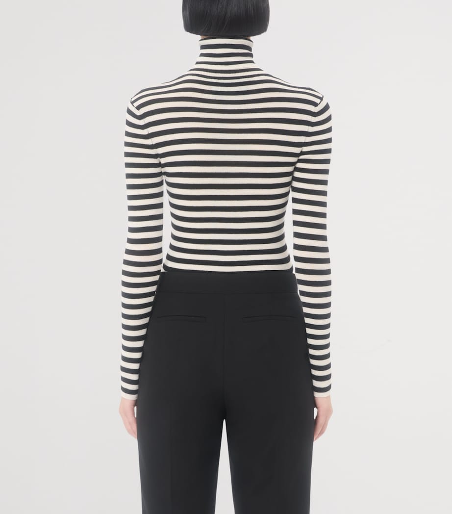 Valentino Womens Virgin Wool Stripe Sweater Image 4