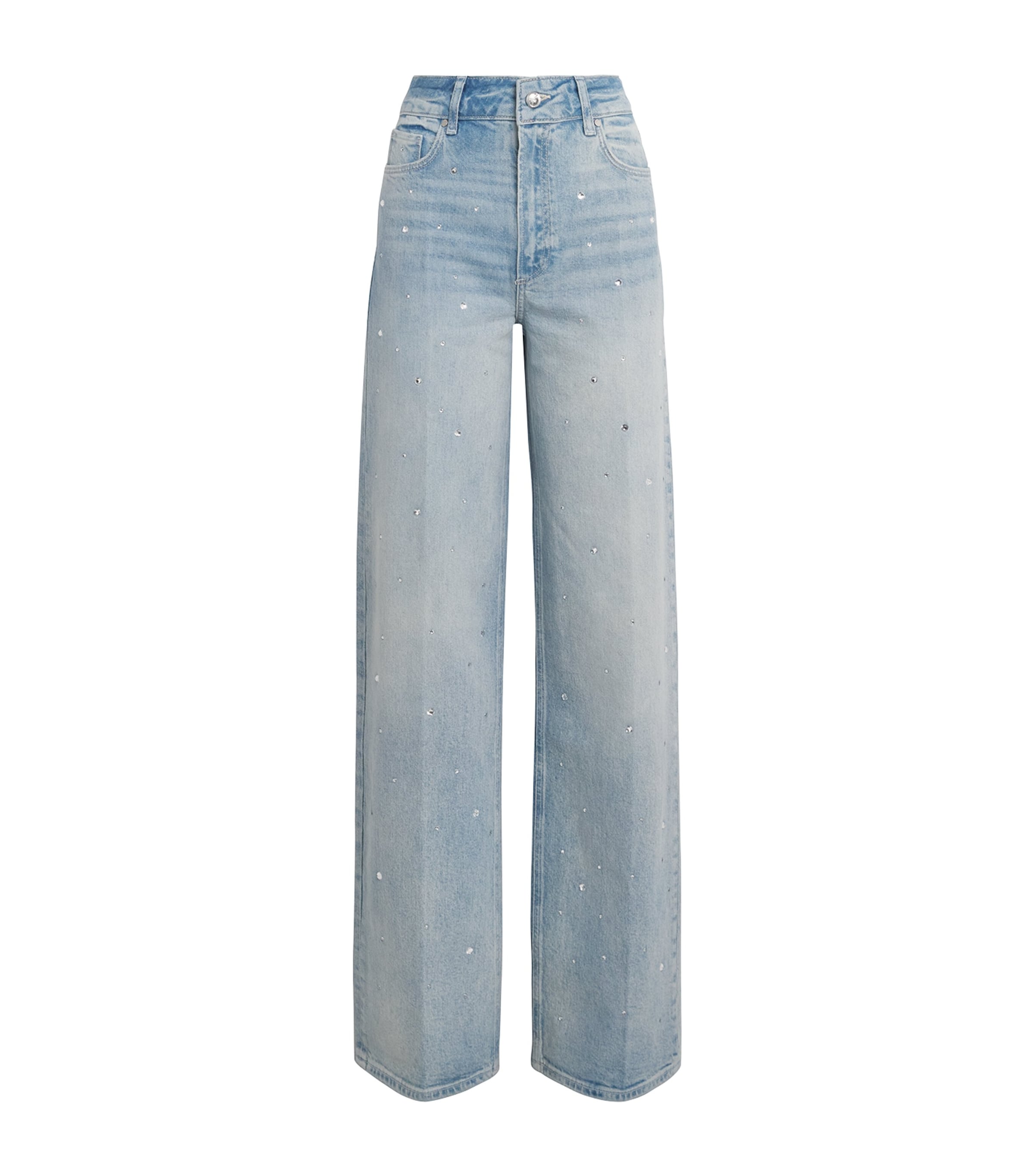 Paige Embellished Sasha Wide-leg Jeans