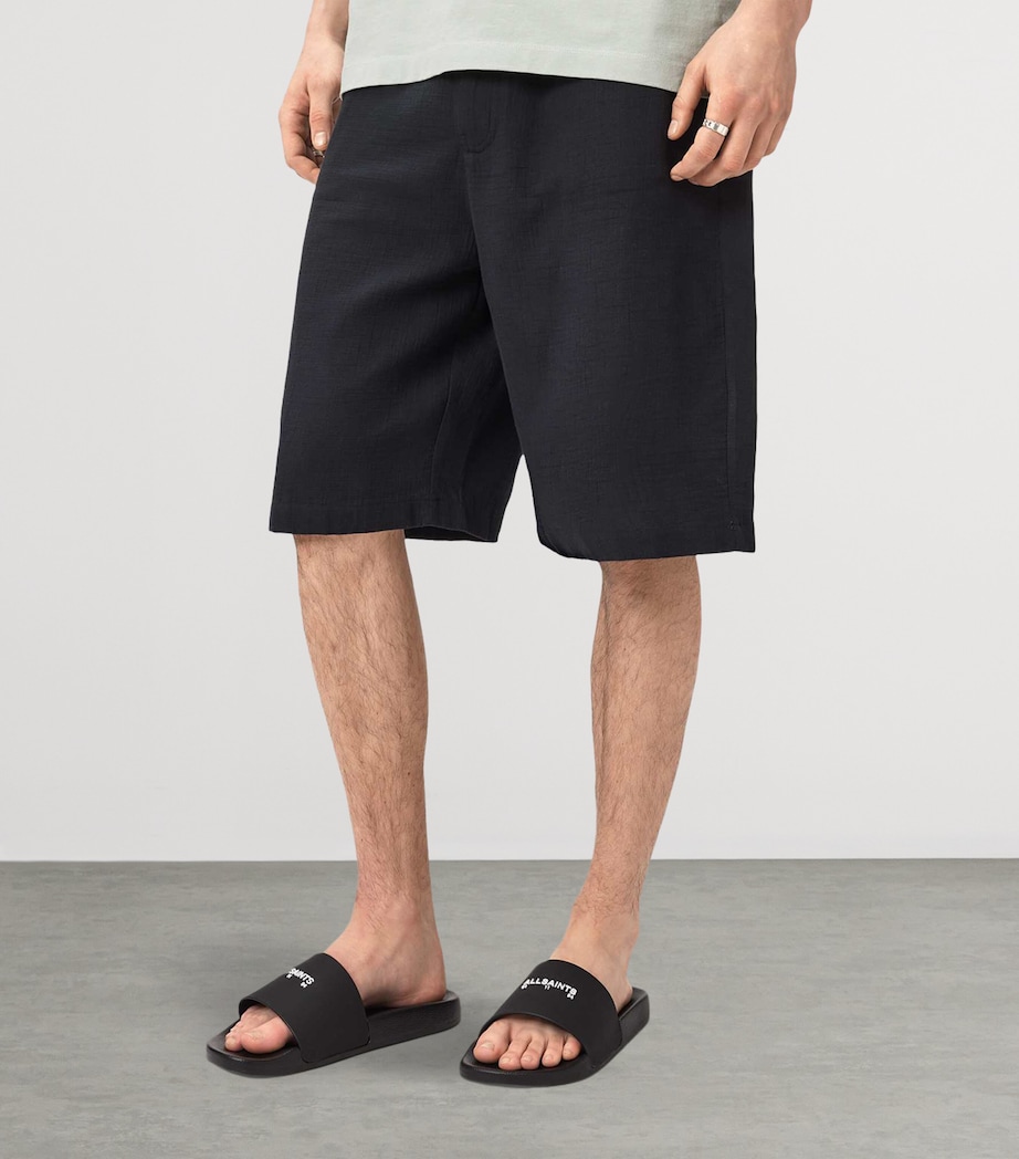 AllSaints Rubber Date Slides Black Image 2