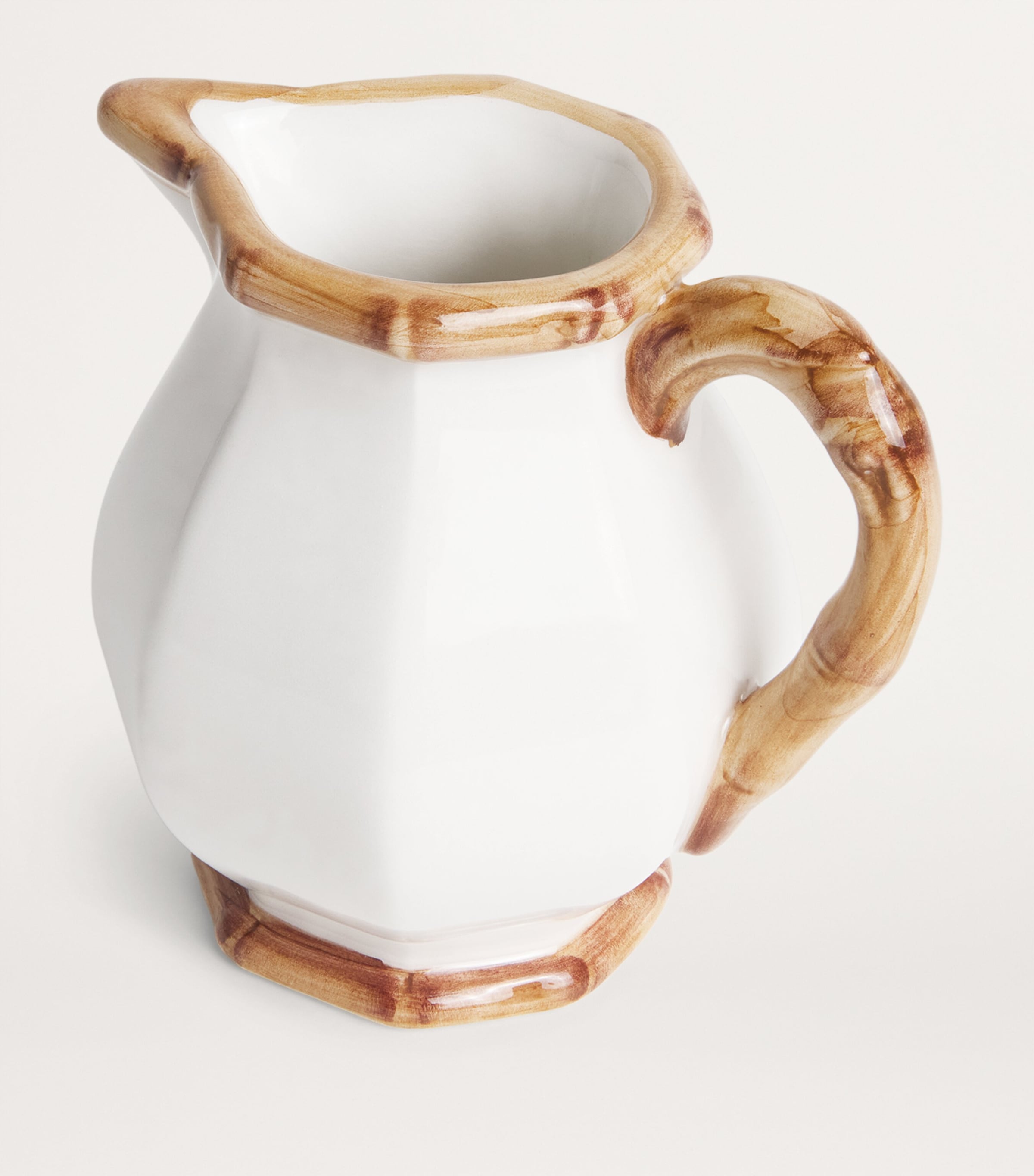 Ceramic Bamboo Milk Jug WHITE Image 2