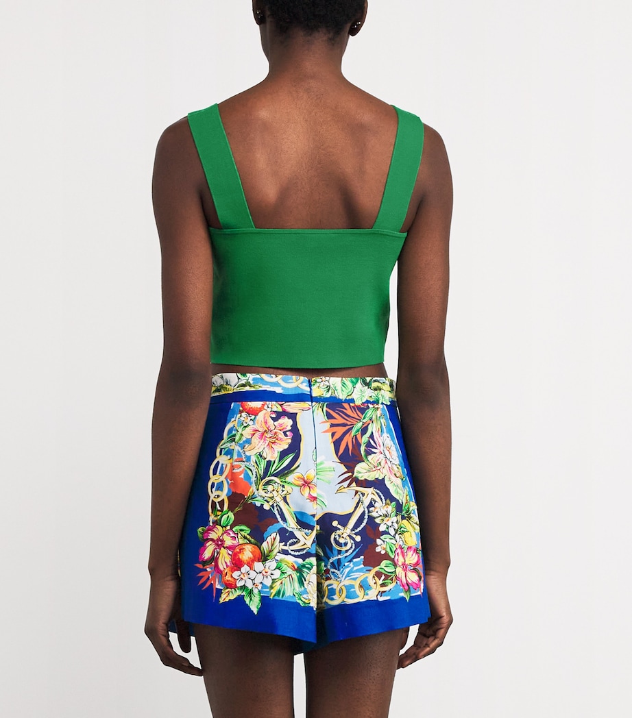 Knitted Crop Top GREEN Image 4