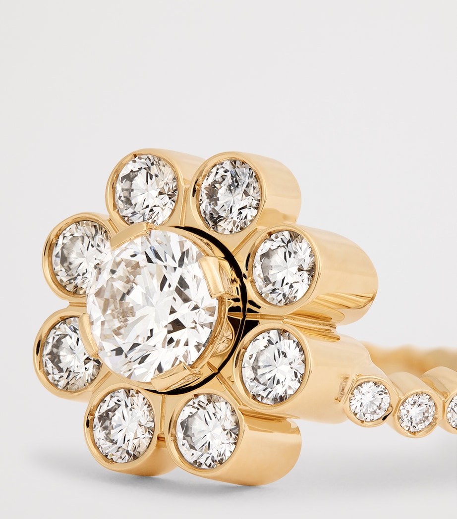 Yellow Gold and Diamond Fleur Royale Ring YELLOW GOLD Image 6