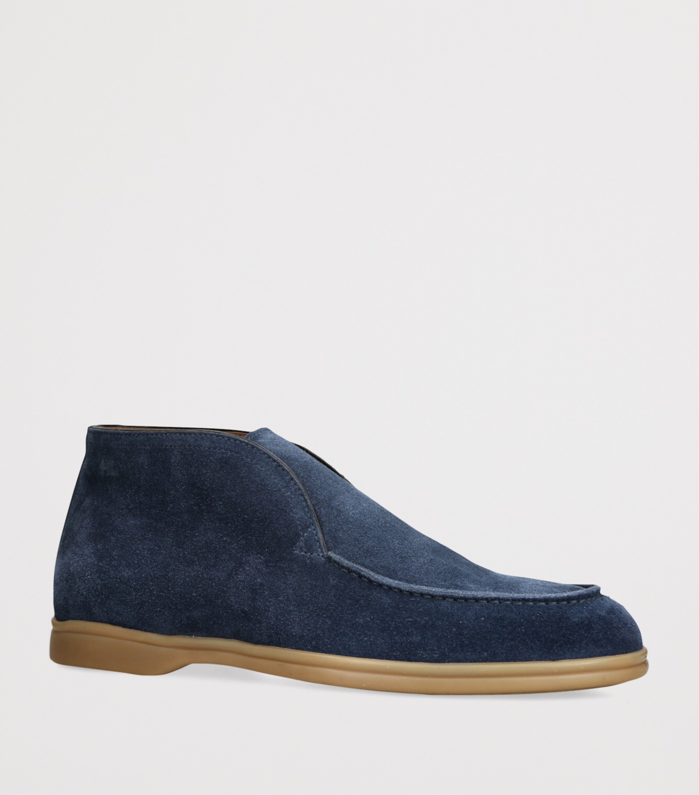 Suede Rain-Resistant Tower Ankle Boots PALE BLUE Image 3