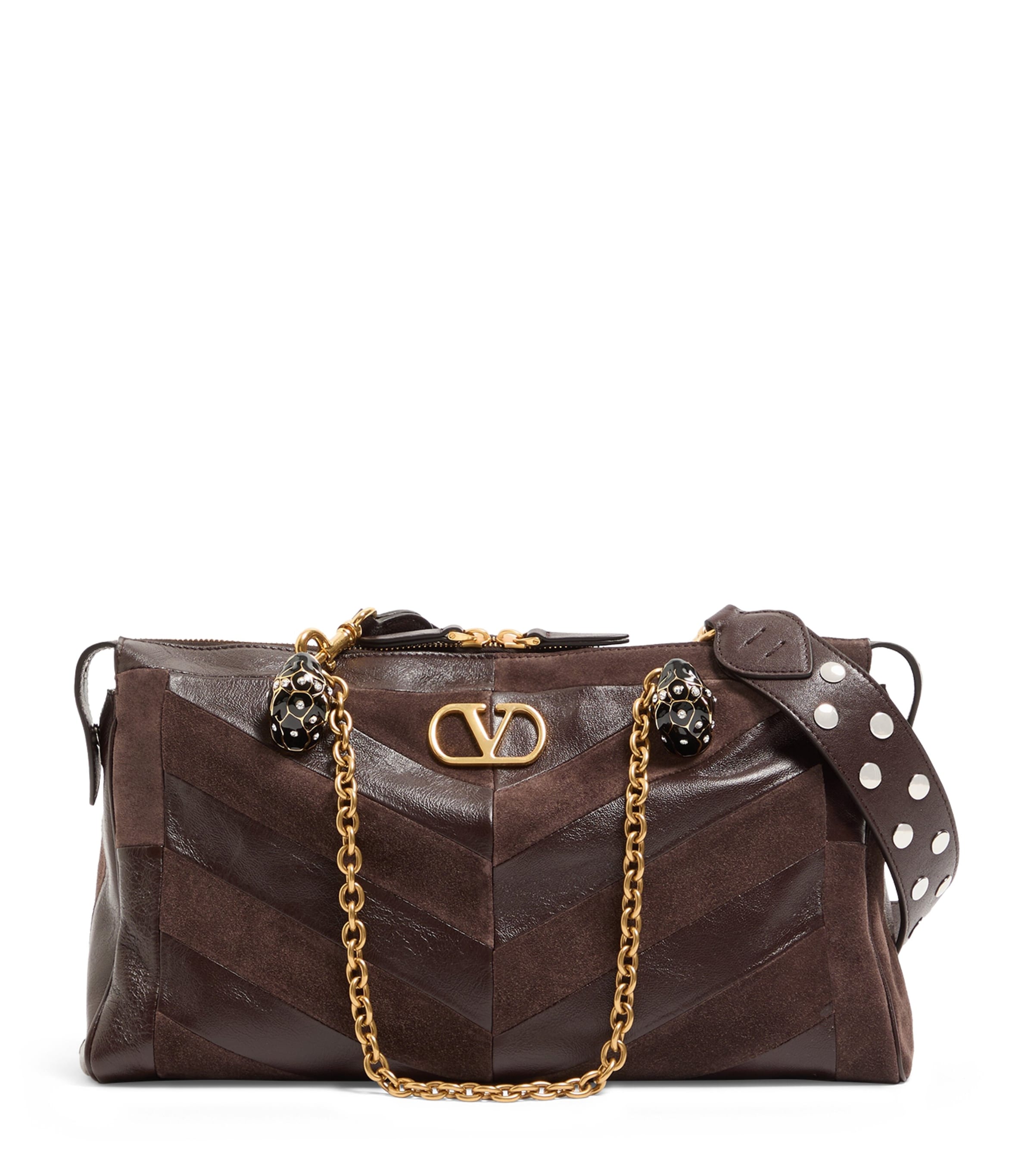 Valentino Garavani Womens Medium Leather Panthea Tote Bag Image 1