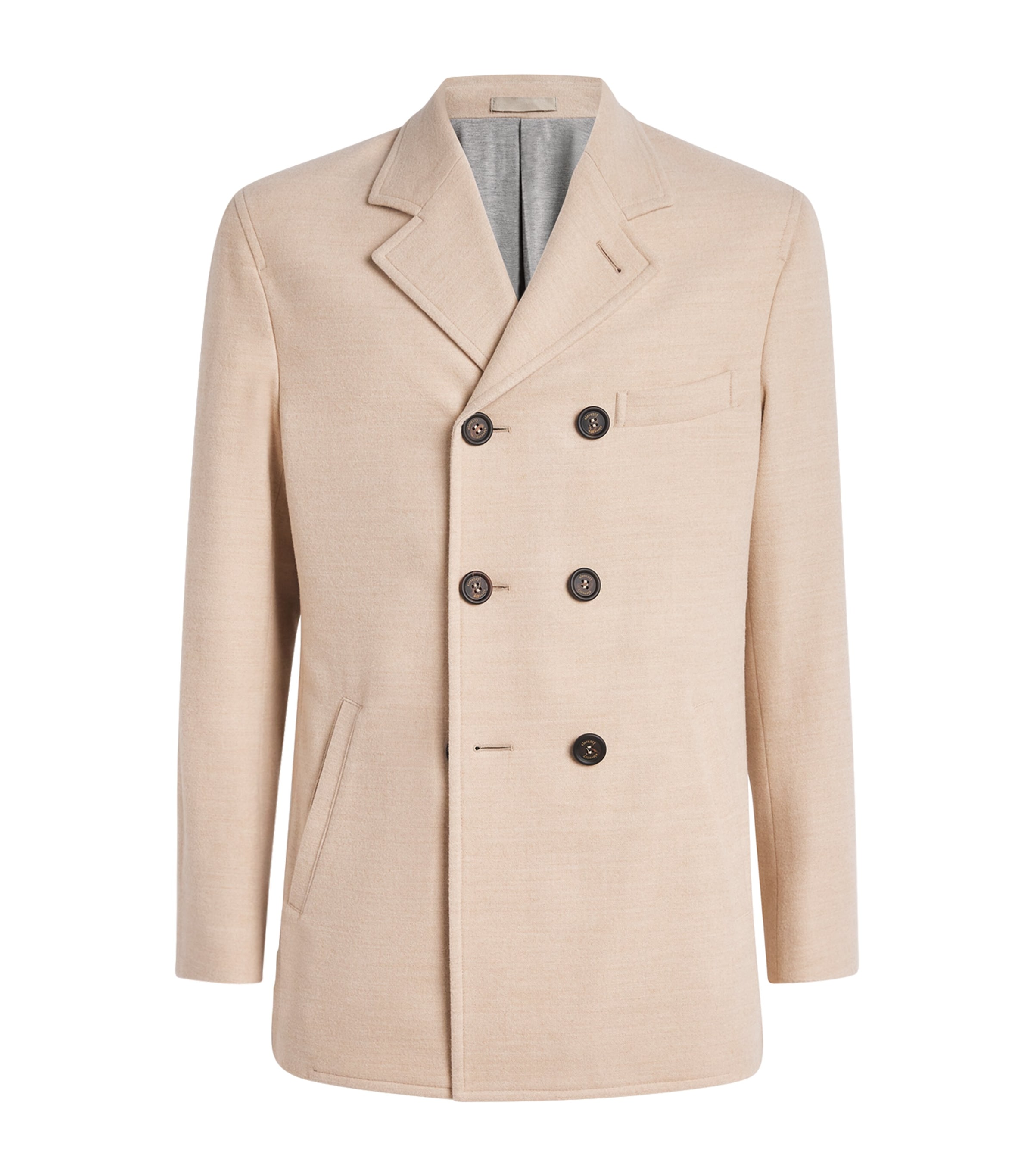 Wool Double-Breasted Pea Coat SABBIA Image 1
