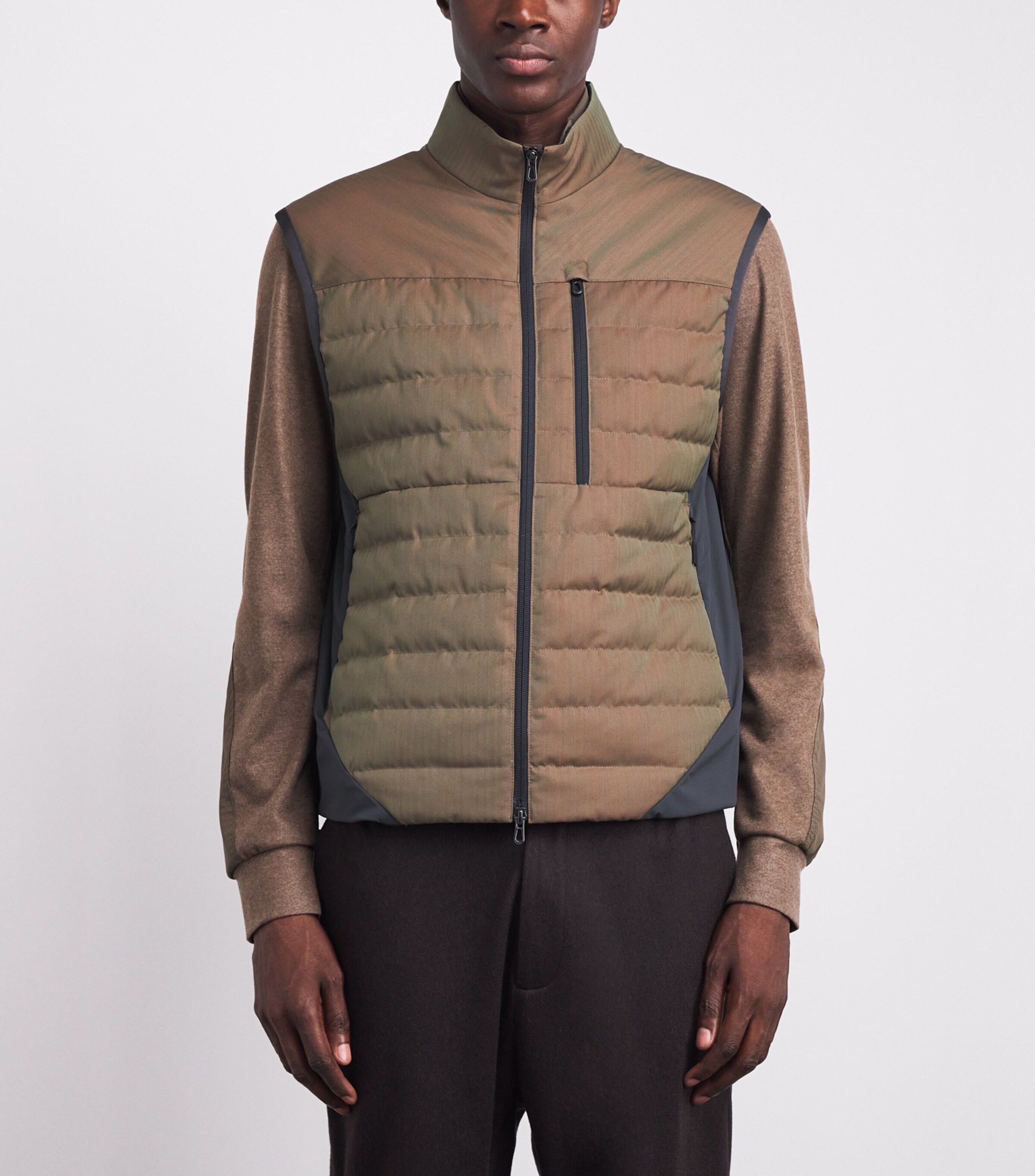 Sease Mens Wool-Blend Intrepid Down Gilet Iridscent Desert Image 4