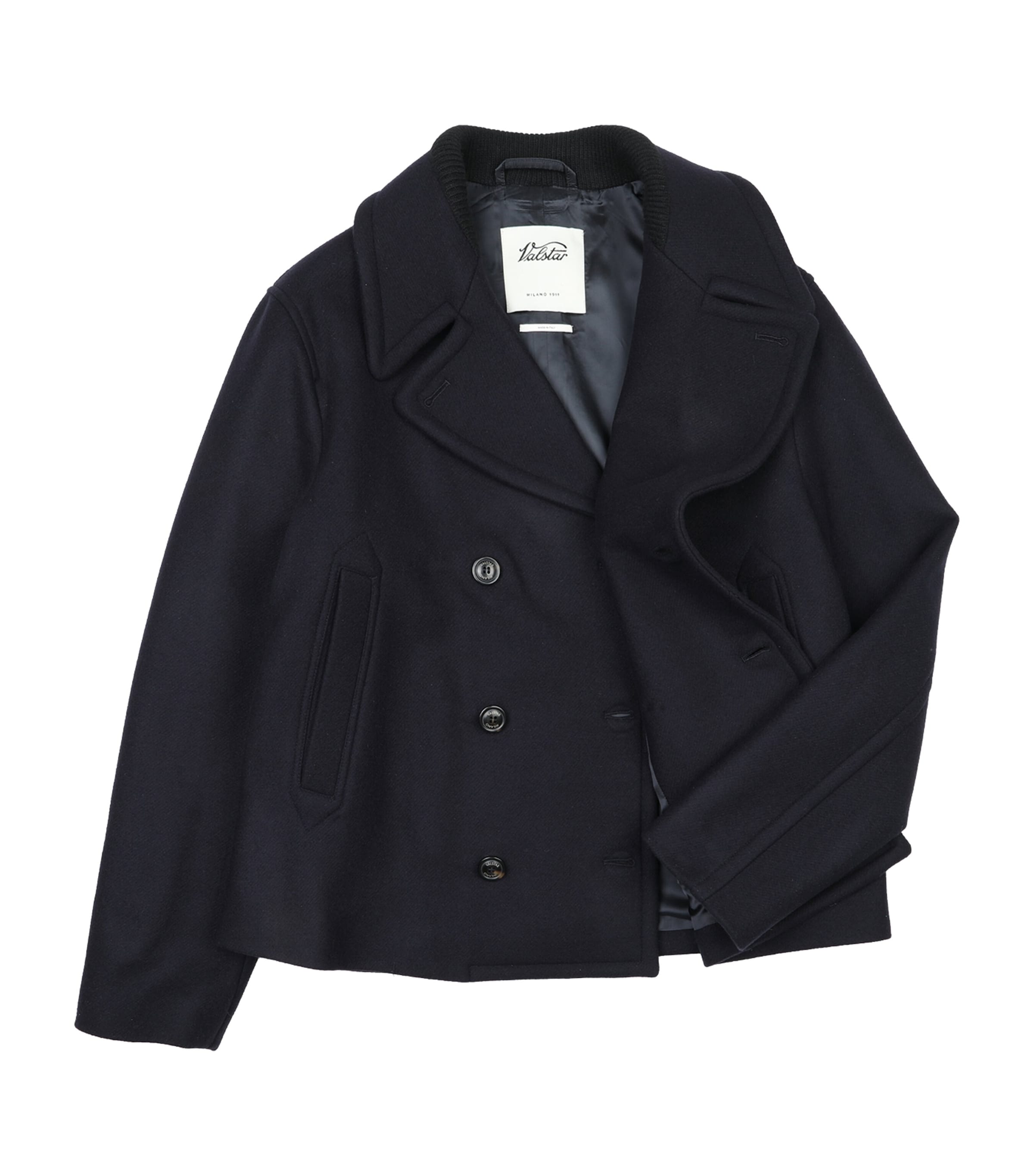 Virgin Wool Harold Peacoat 9608 NAVY Image 1