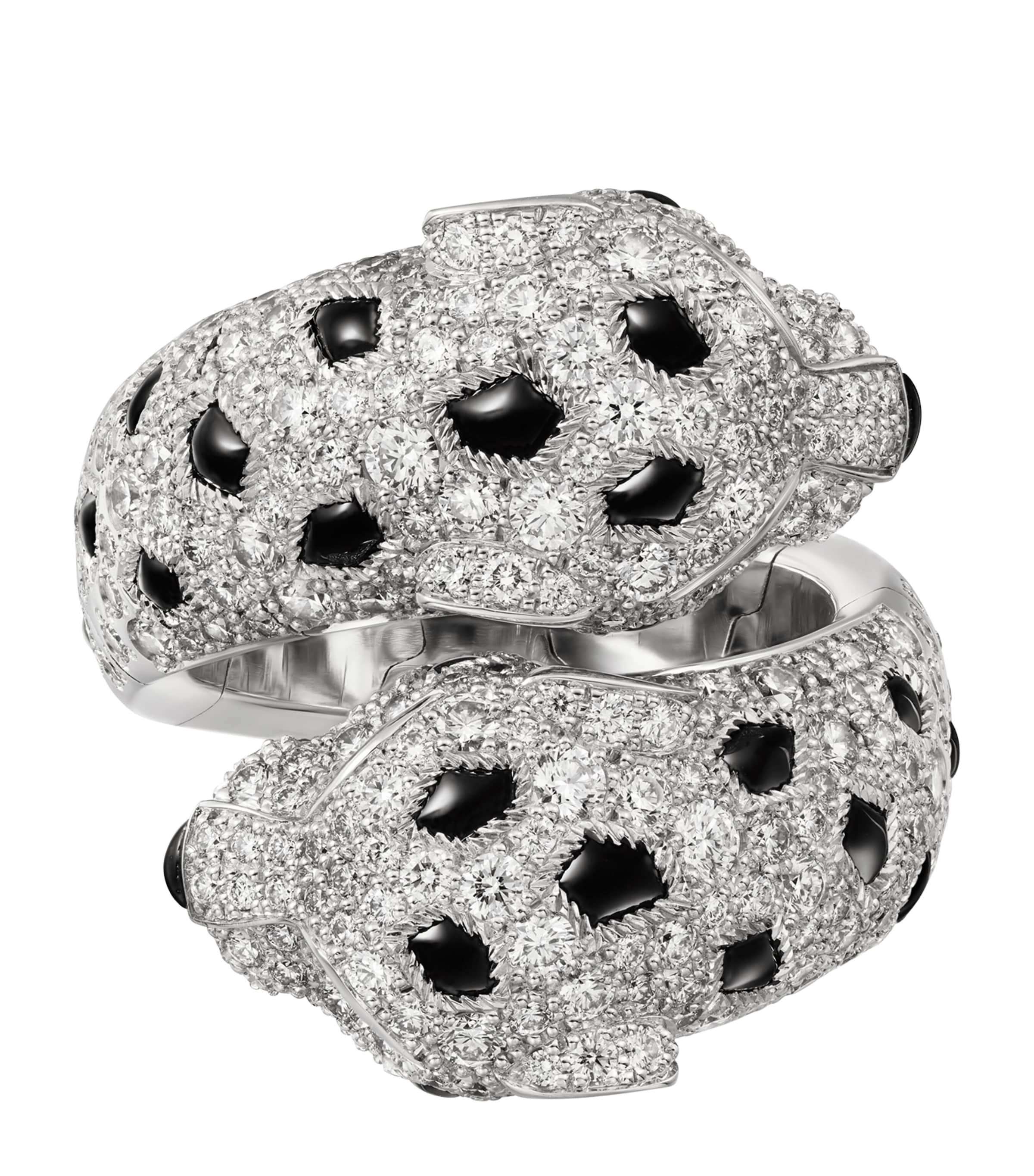 Cartier White Gold, Diamond, Emerald and Onyx Panthère de Cartier Ring White Gold Image 4