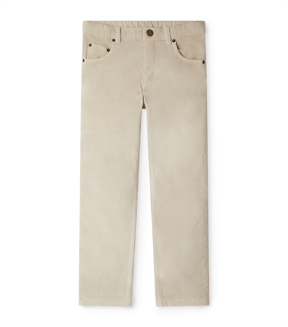 Cotton Corduroy Jagger Jeans (4-8 Years) MASTIC Image 1
