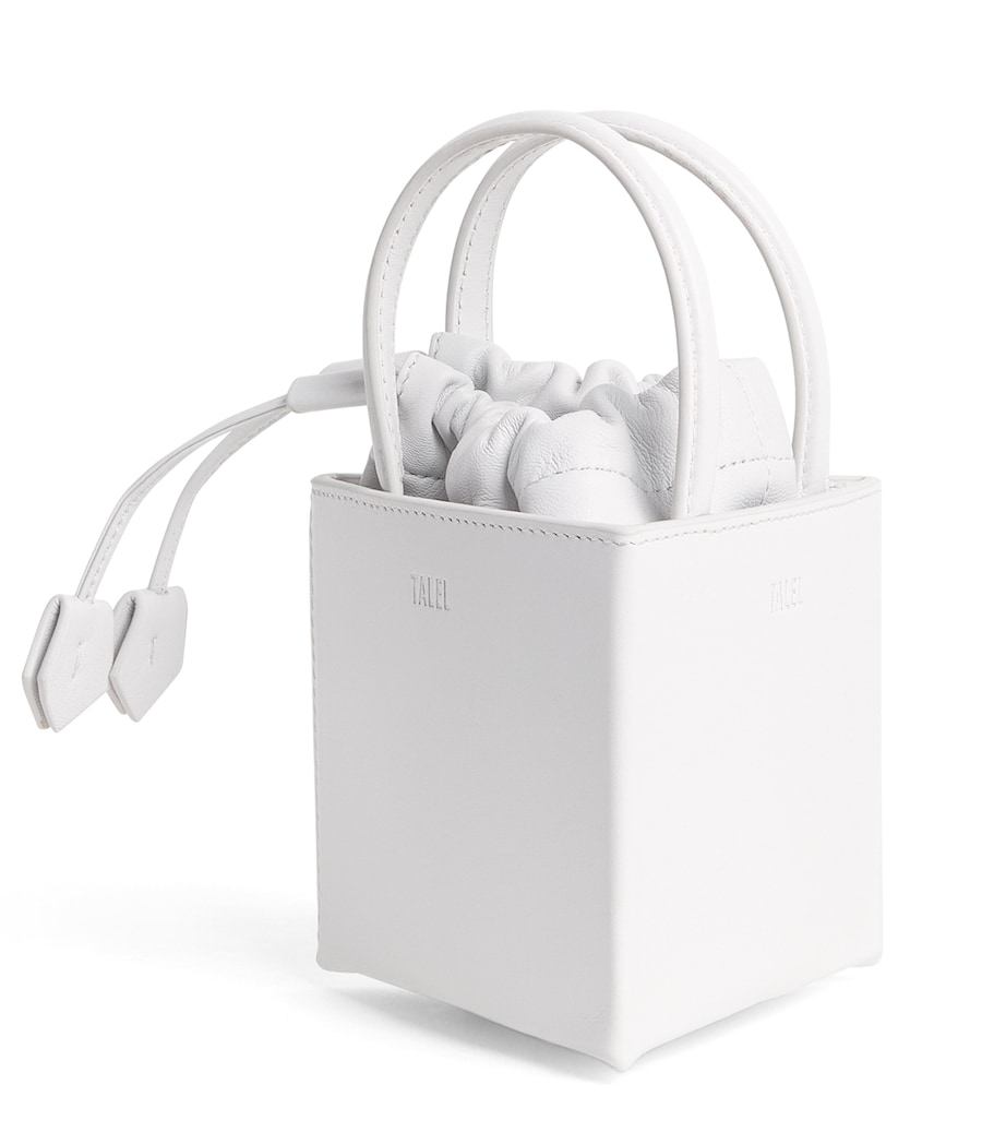 Talel Paris Small Leather Triangle Bag White Image 1