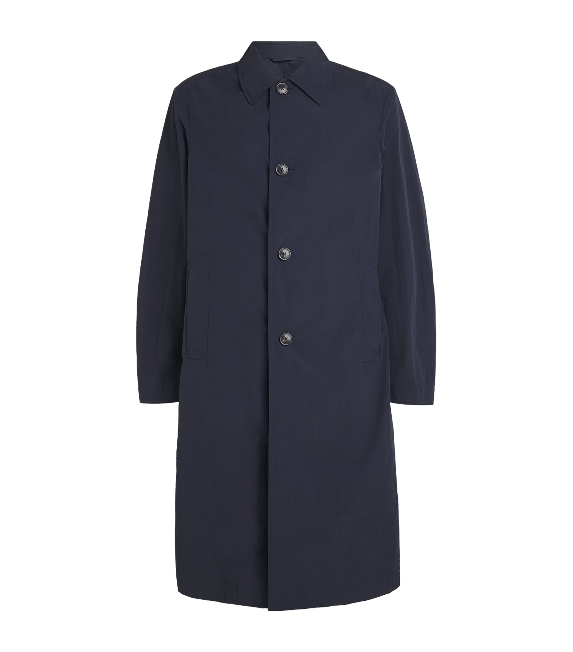 DRIES VAN NOTEN Mens Water-Repellent Coat Navy Image 1