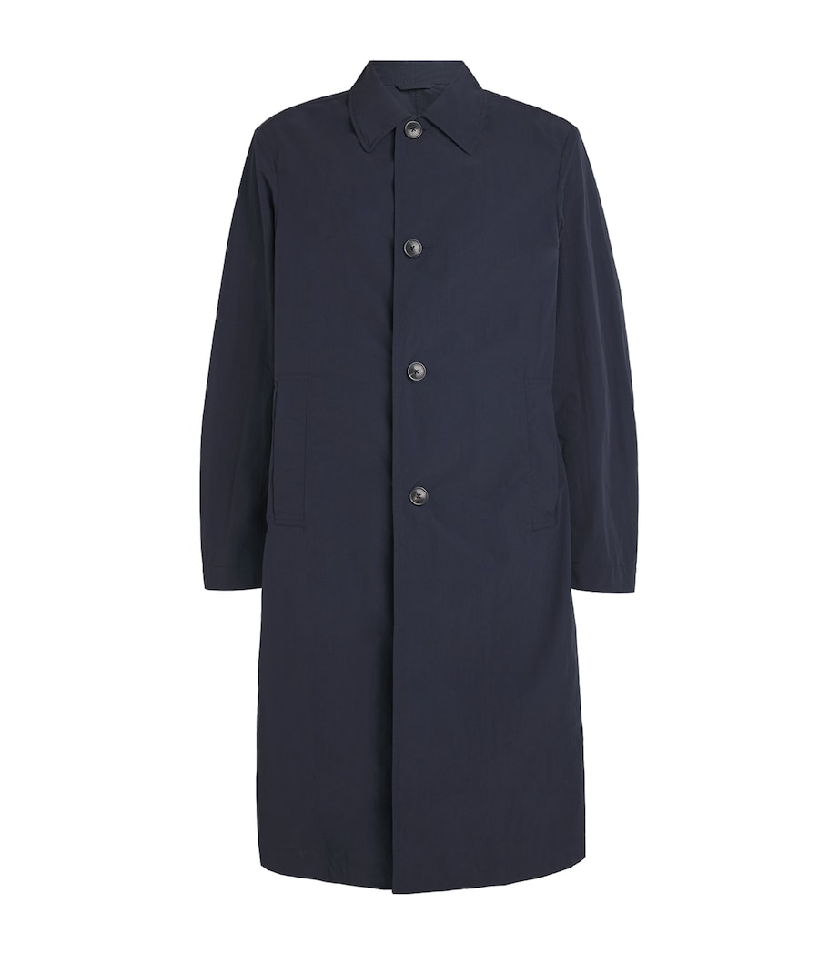 DRIES VAN NOTEN Mens Water-Repellent Coat Navy Image 1