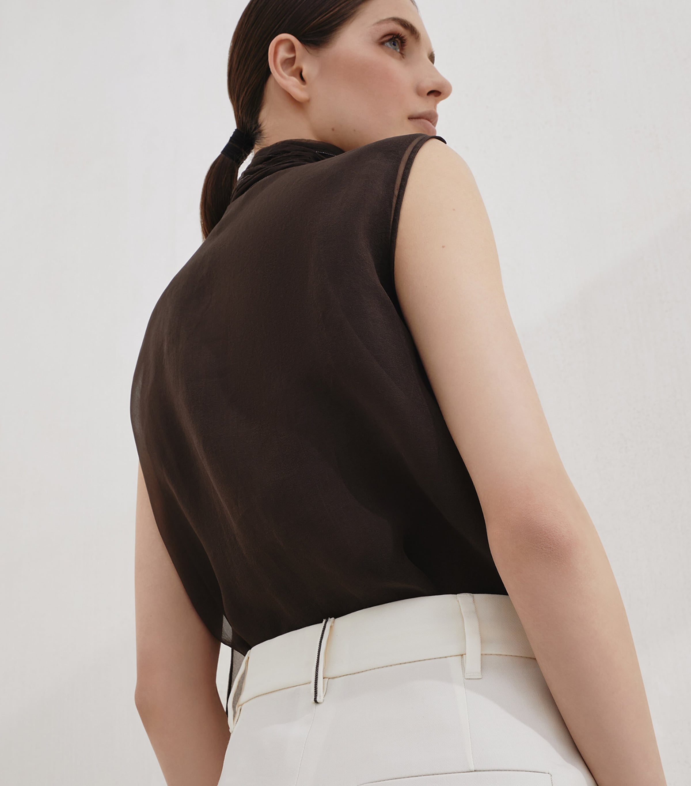 Wool-Cotton Tailored Trousers C4357 Image 2