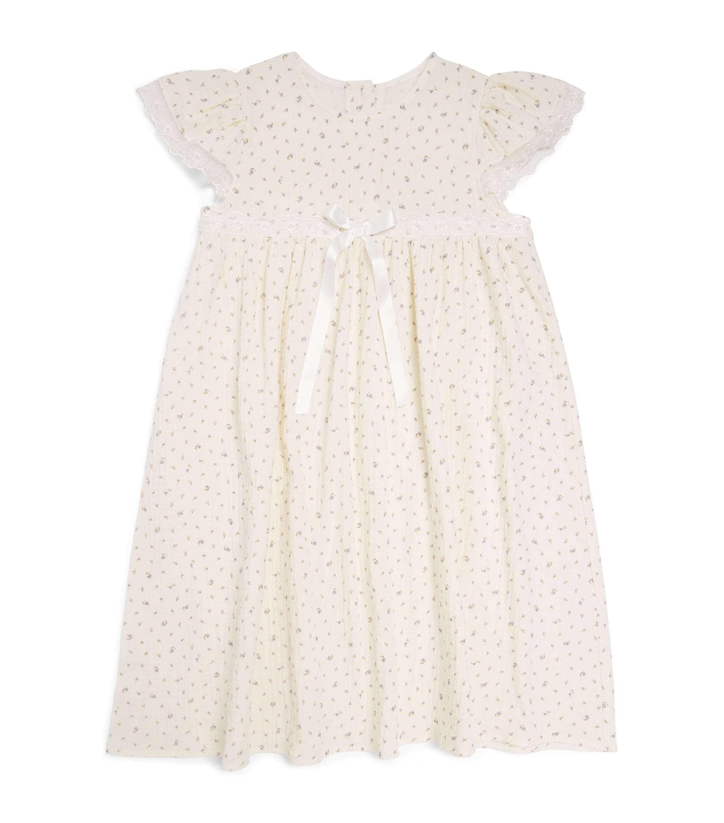 Amiki Cotton Talia Nightgown (2-14 Years) Yellow Flowers Image 1